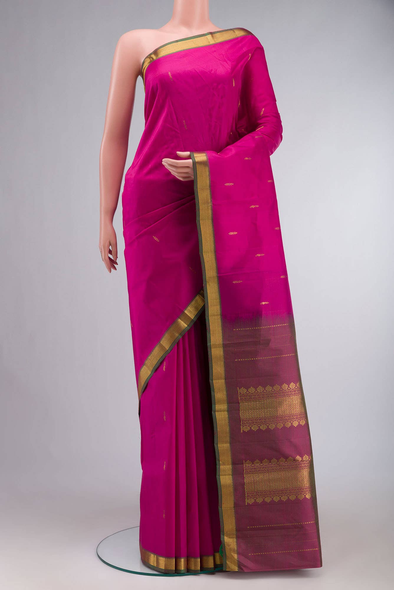 Pink Kanchipuram Silk Saree