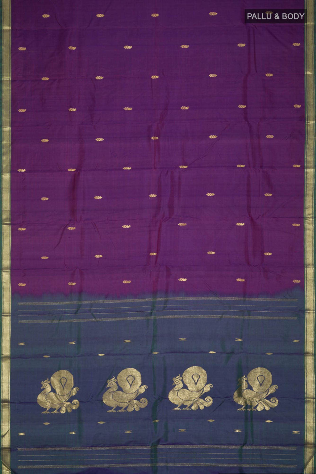 Purple Kanchipuram Silk Saree