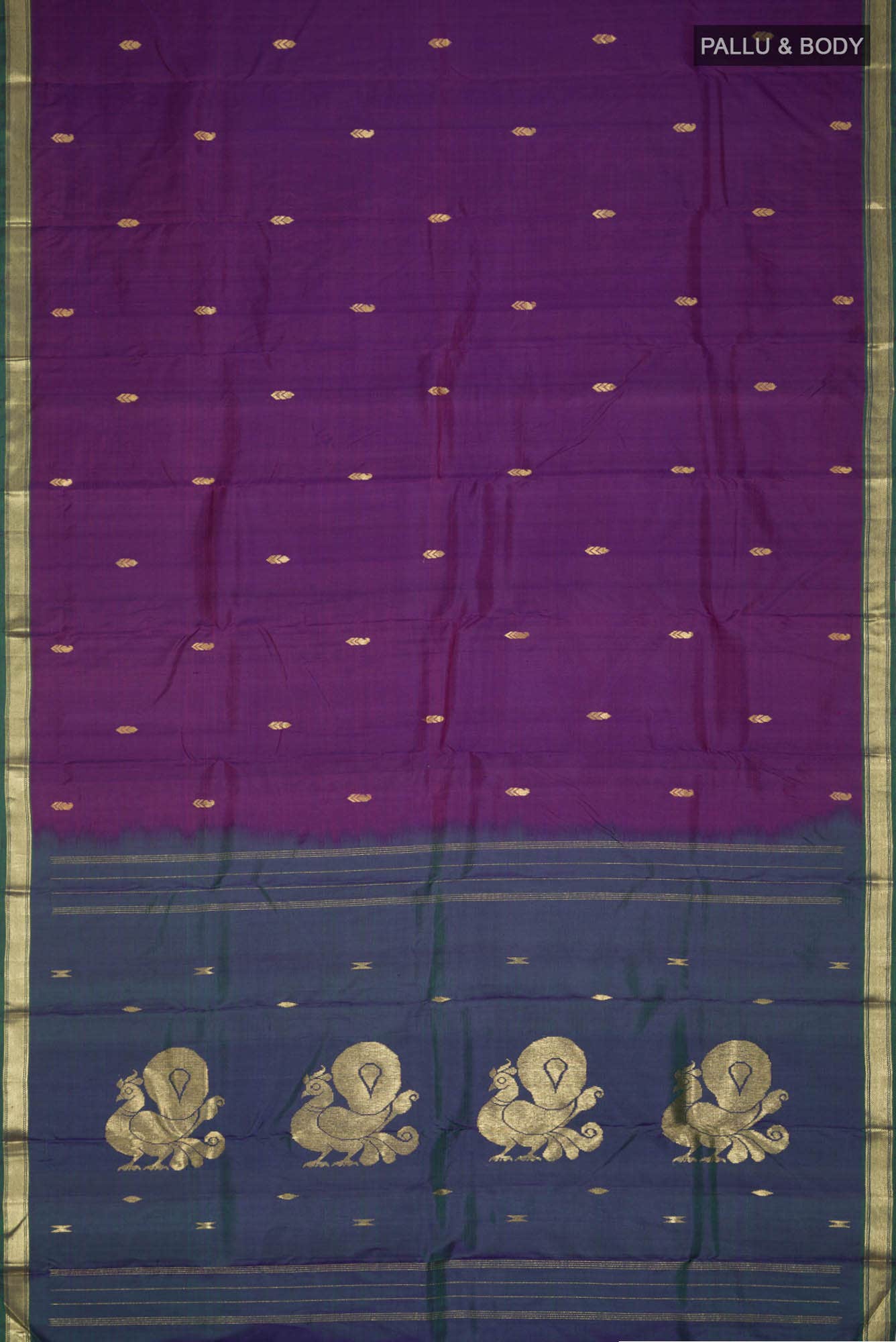 Purple Kanchipuram Silk Saree