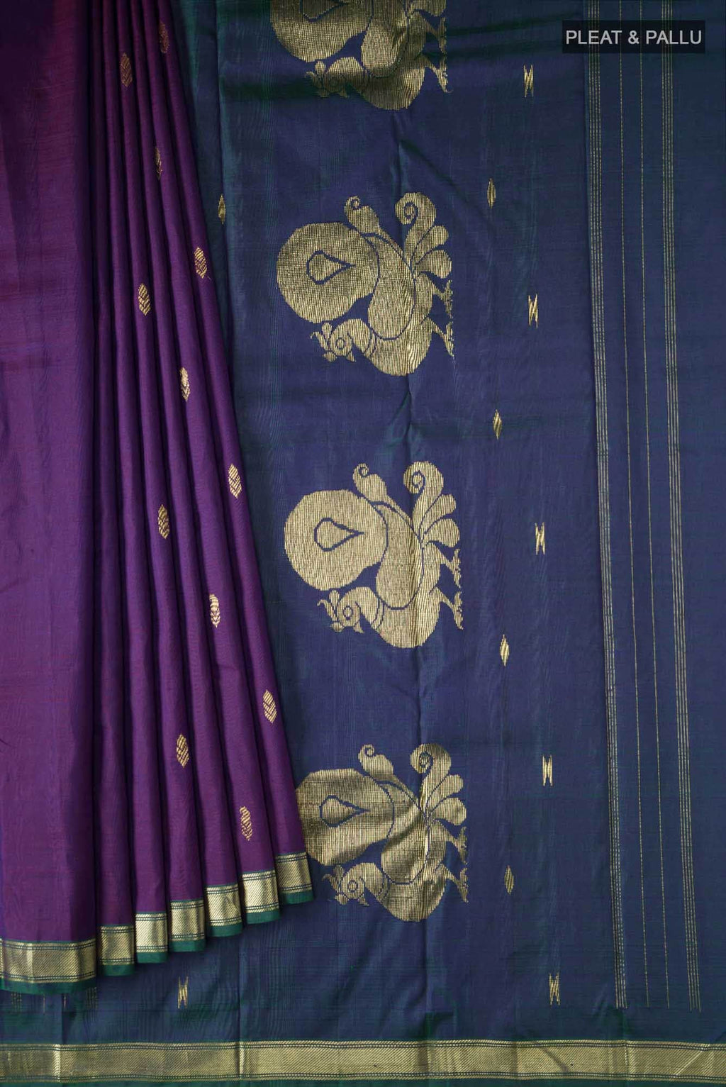 Purple Kanchipuram Silk Saree
