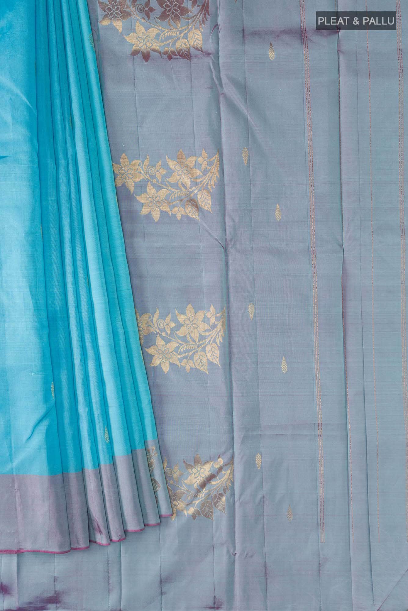 Blue Kanchipuram Silk Saree