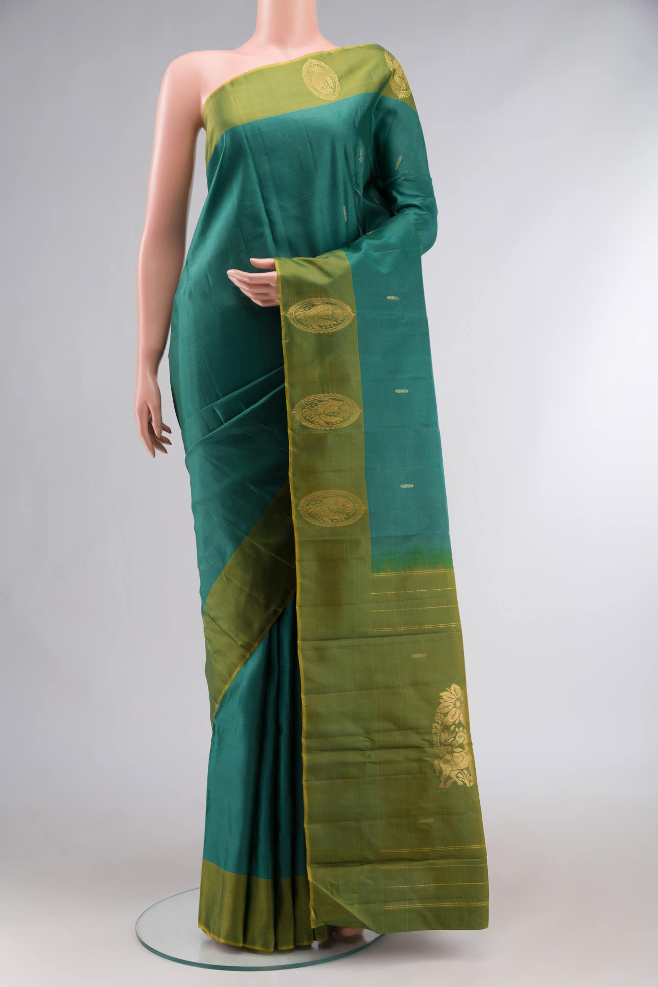 Green Kanchipuram Silk Saree