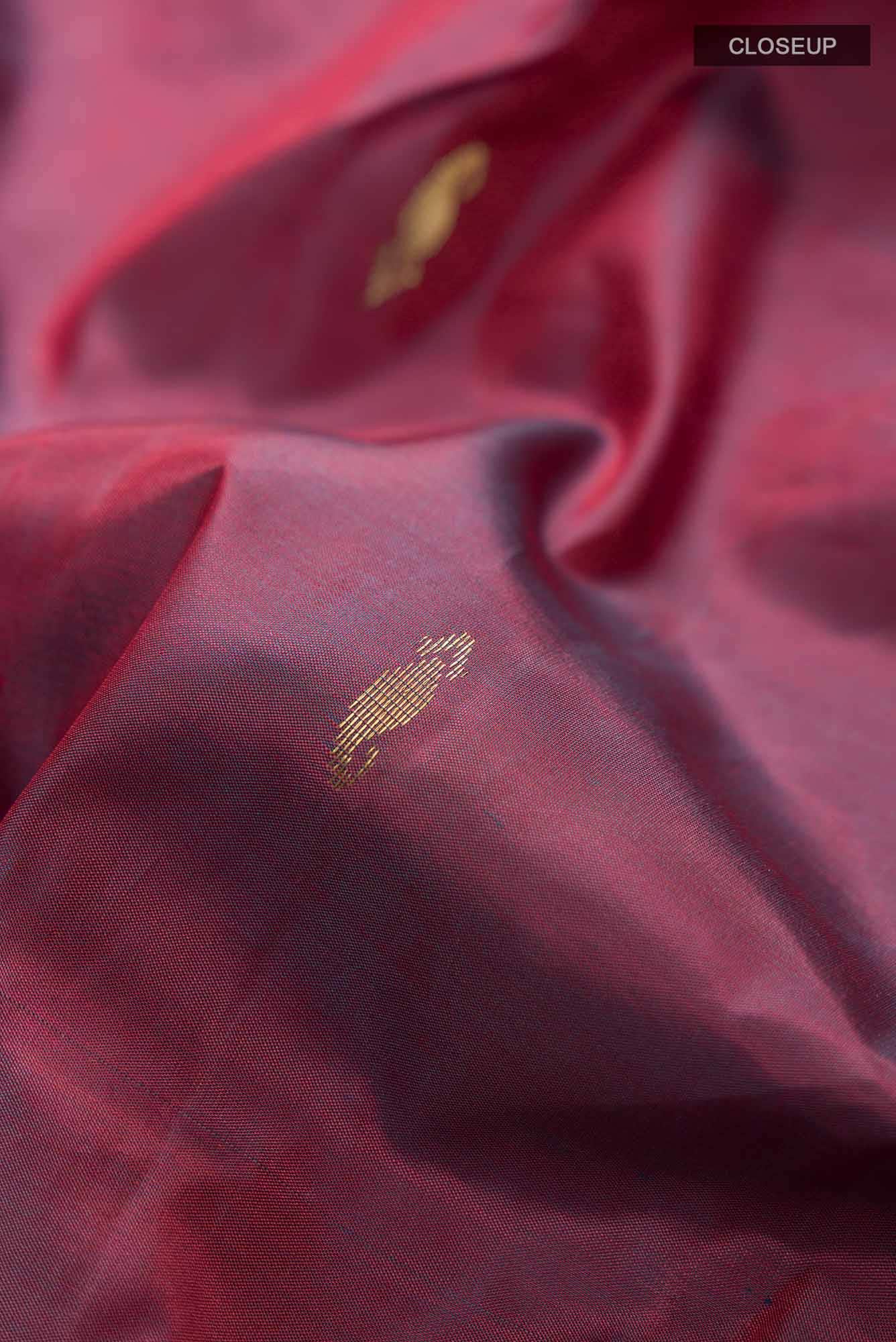 Magenta with Green Dual Tone Kanchipuram Silk Saree