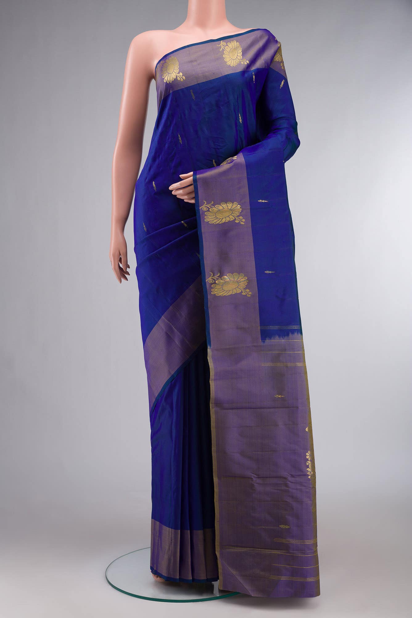 Blue Kanchipuram Silk Saree