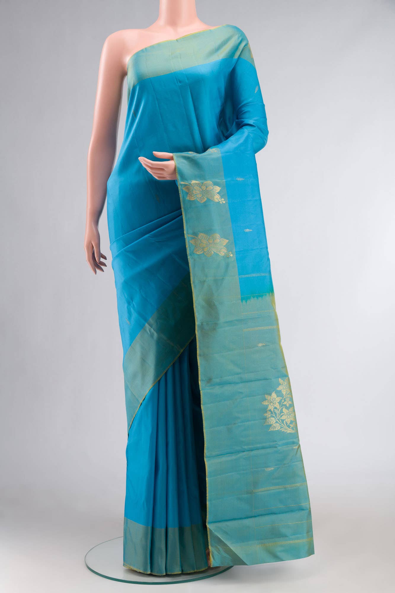 Blue Kanchipuram Silk Saree