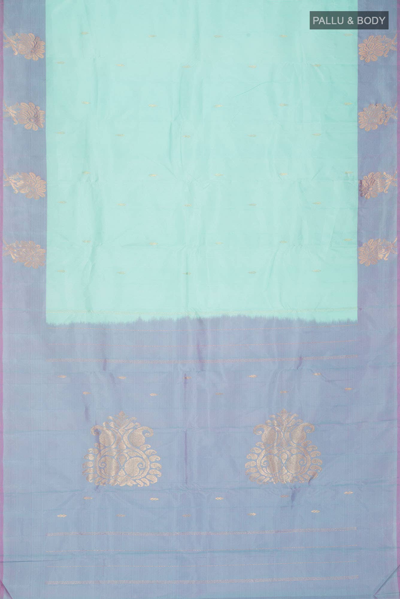 Mint Green Kanchipuram Silk Saree