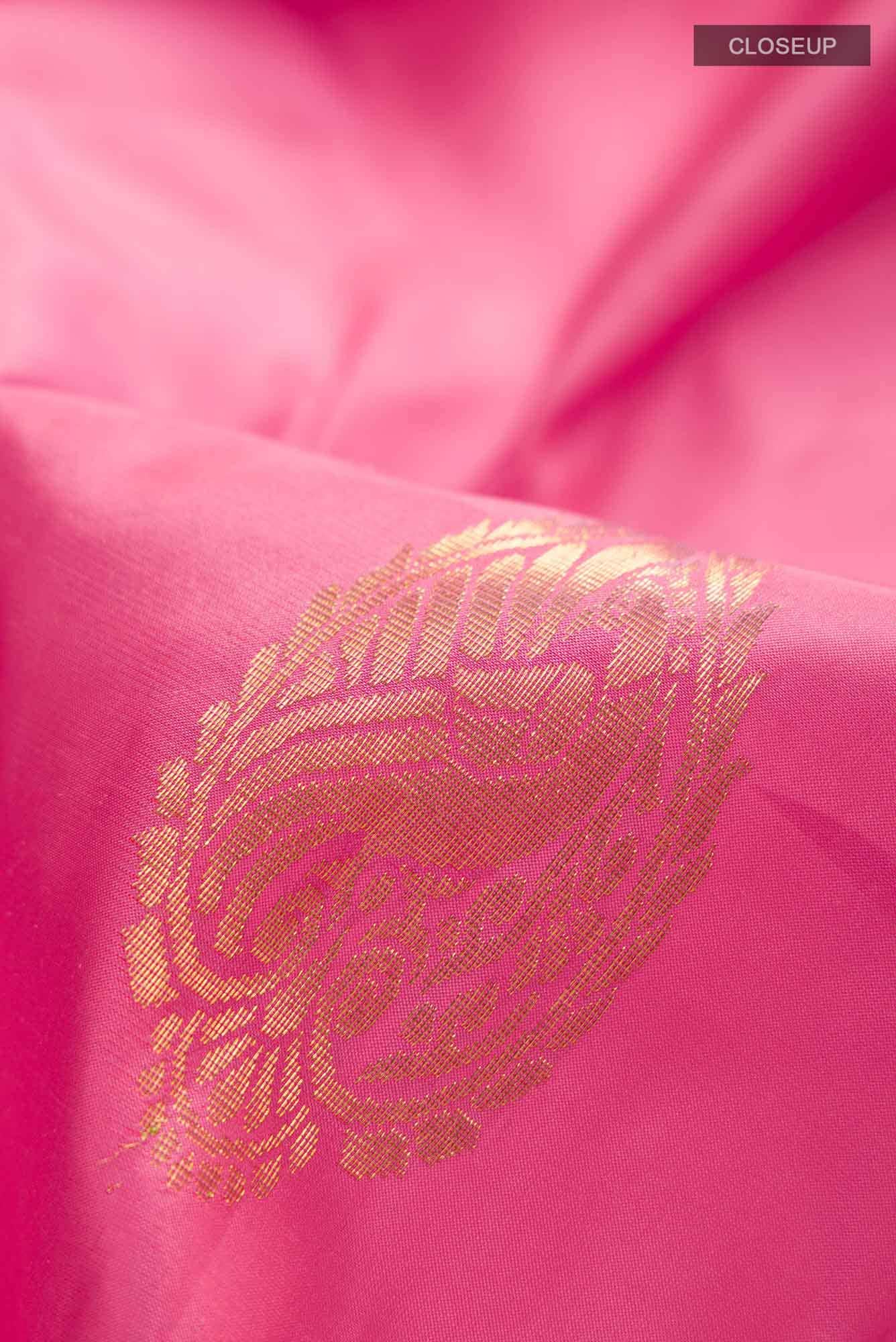 Pink Kanchipuram Silk Saree