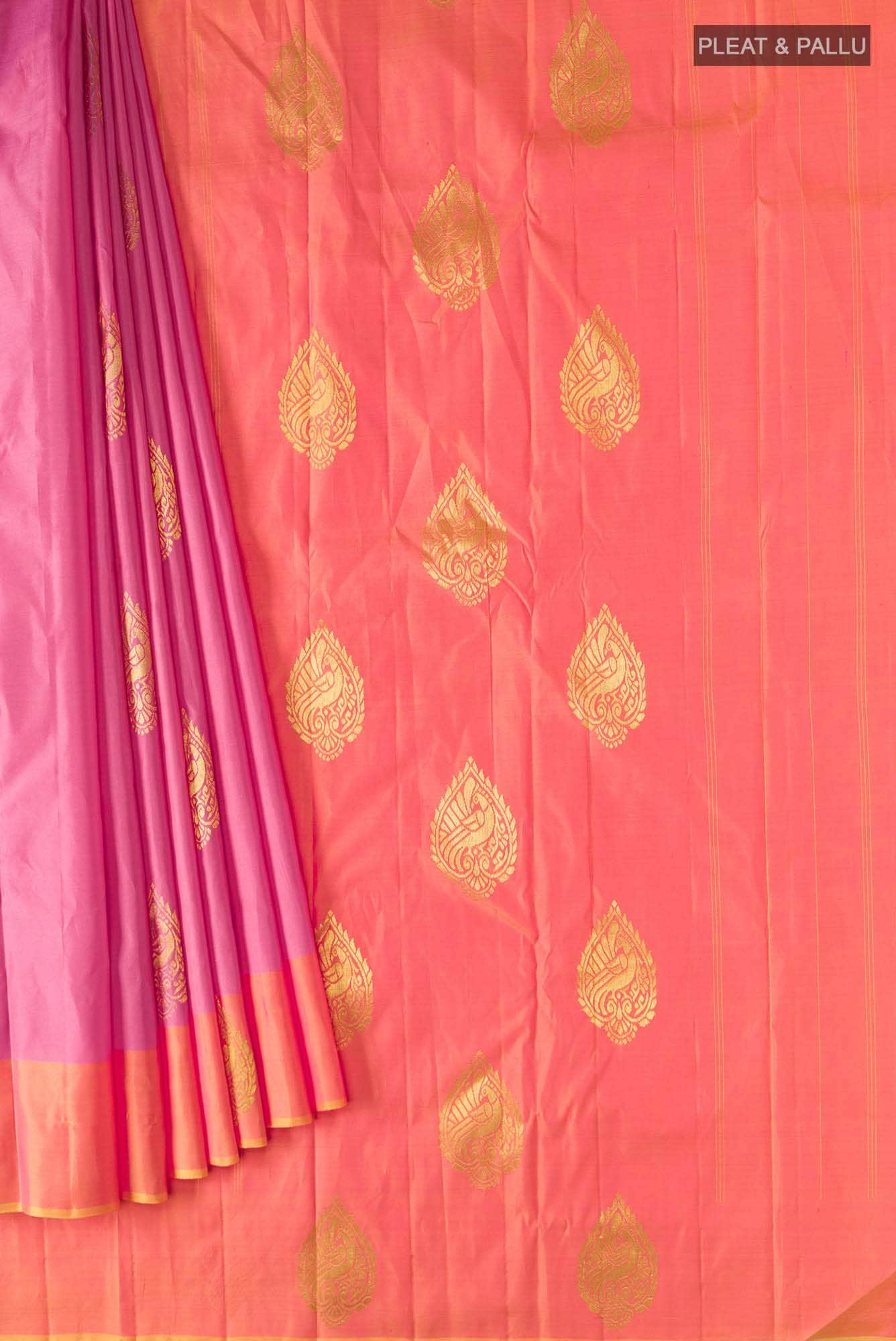 Pink Kanchipuram Silk Saree