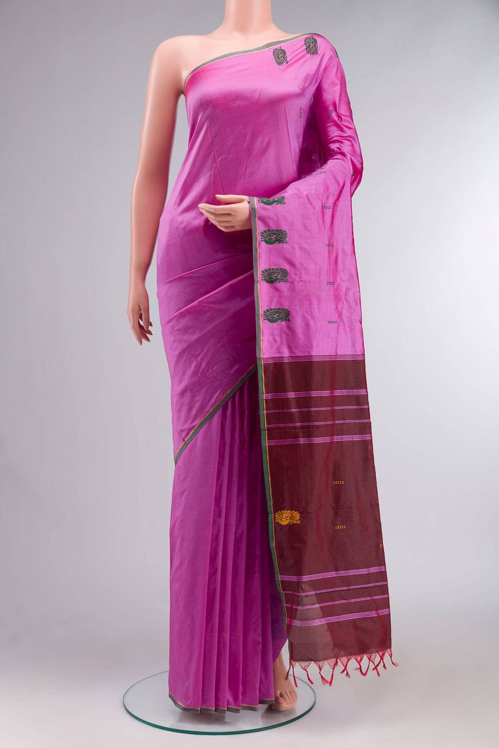 Pink Kanchipuram Silk Saree