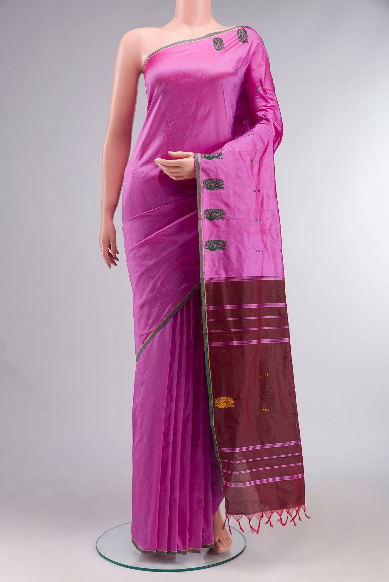 Pink Kanchipuram Silk Saree