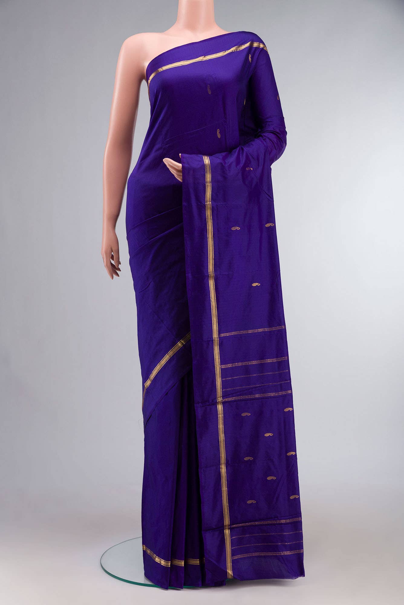 Blue Kanchipuram Silk Saree