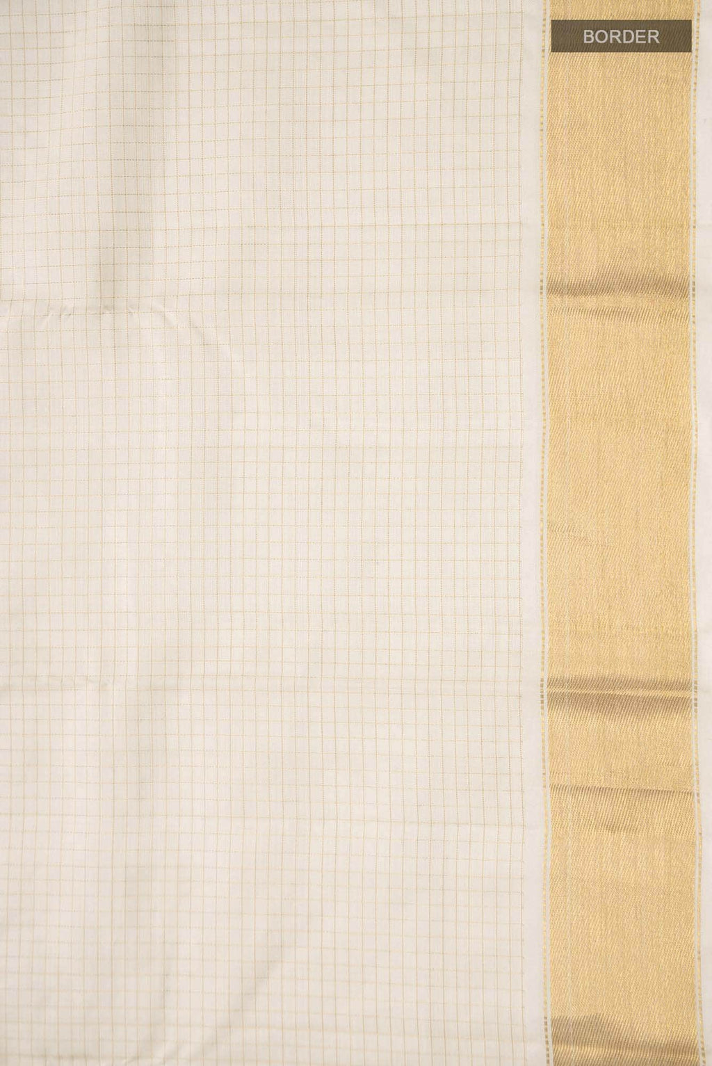 Cream Kanchipuram Silk Saree
