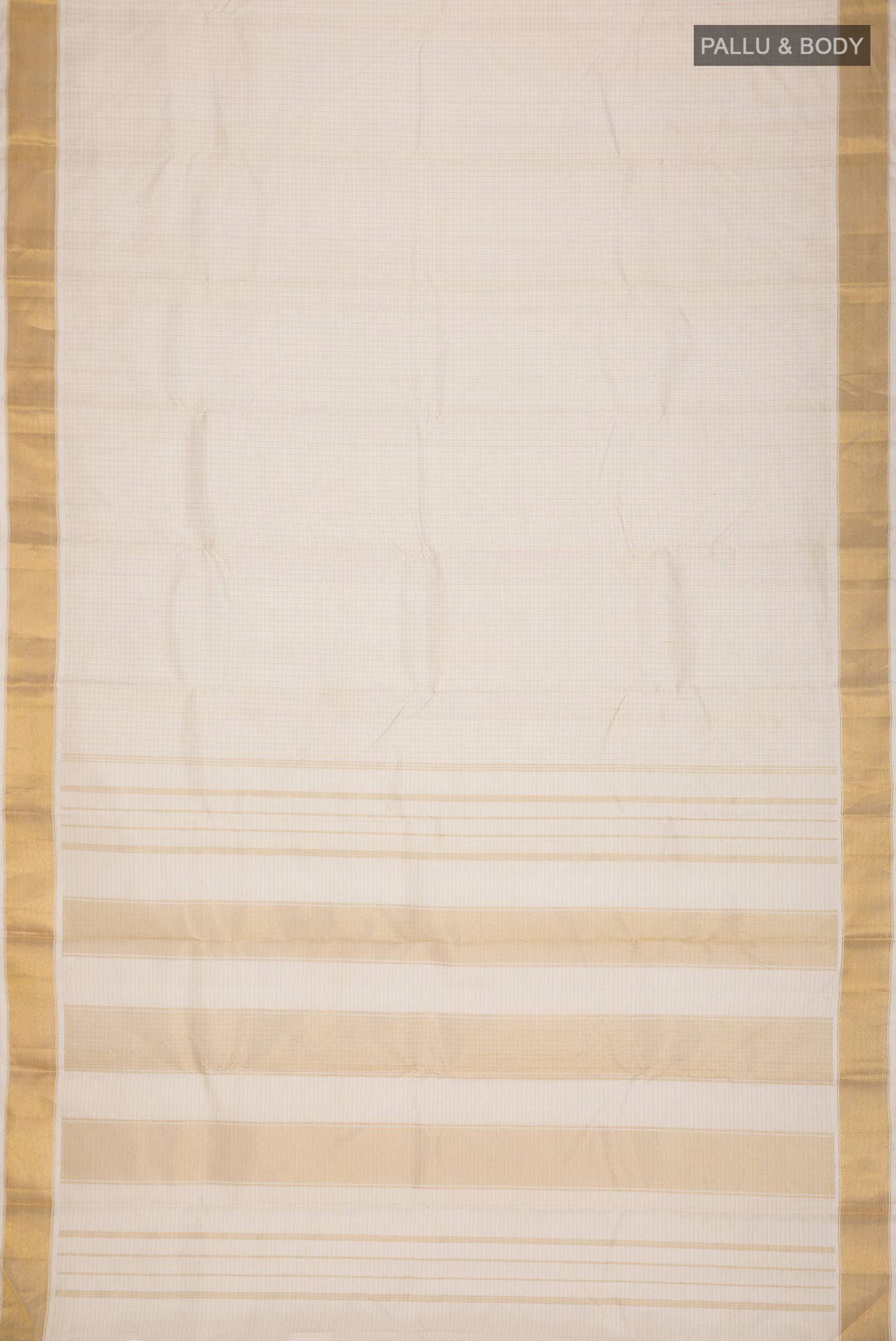 Cream Kanchipuram Silk Saree