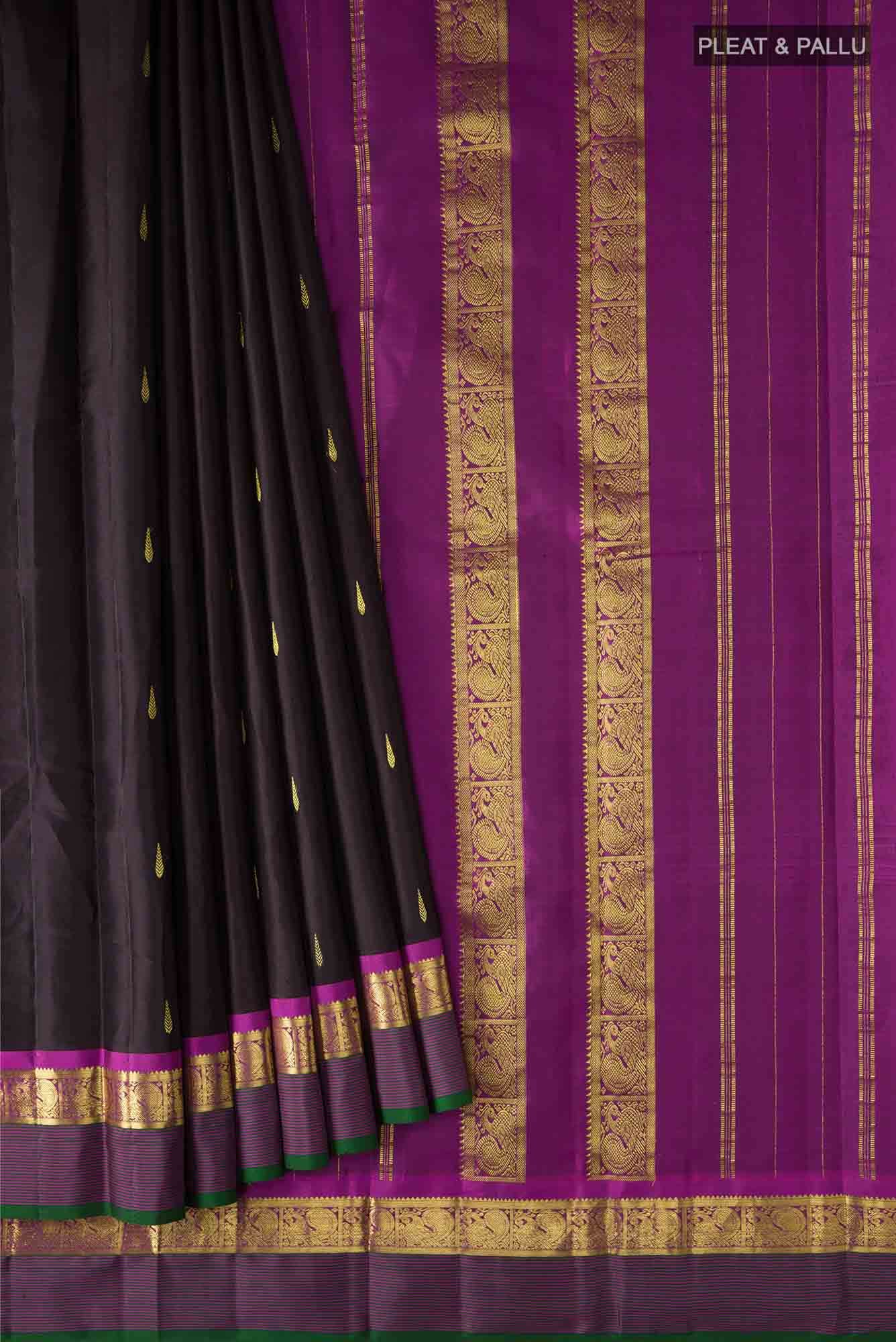 Black Kanchipuram Silk Saree
