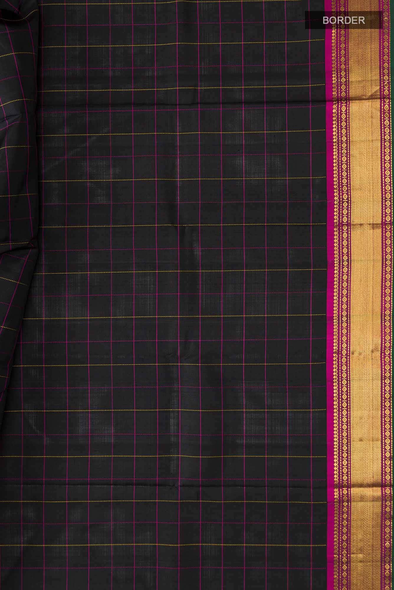Black Kanchipuram Silk Saree