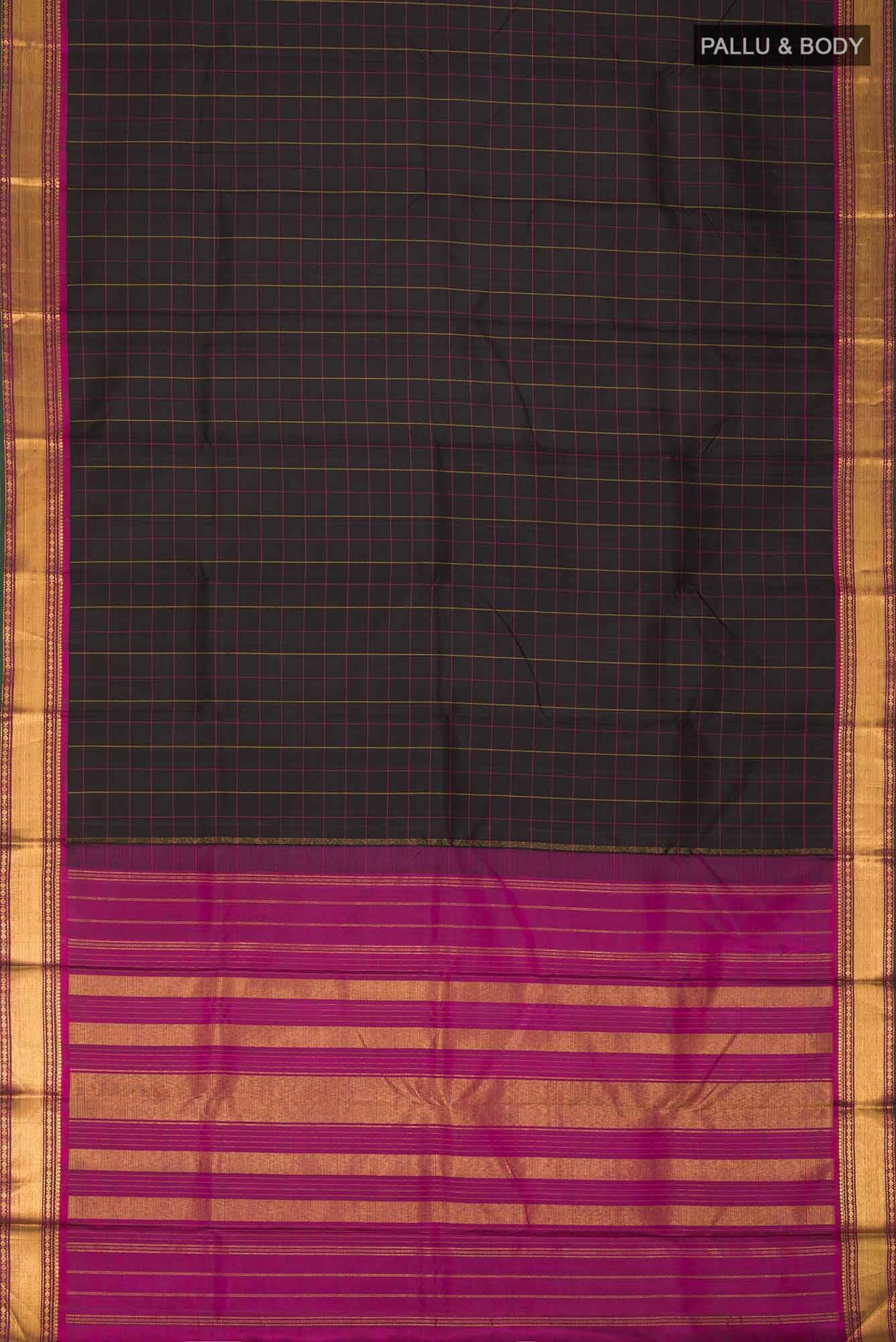 Black Kanchipuram Silk Saree