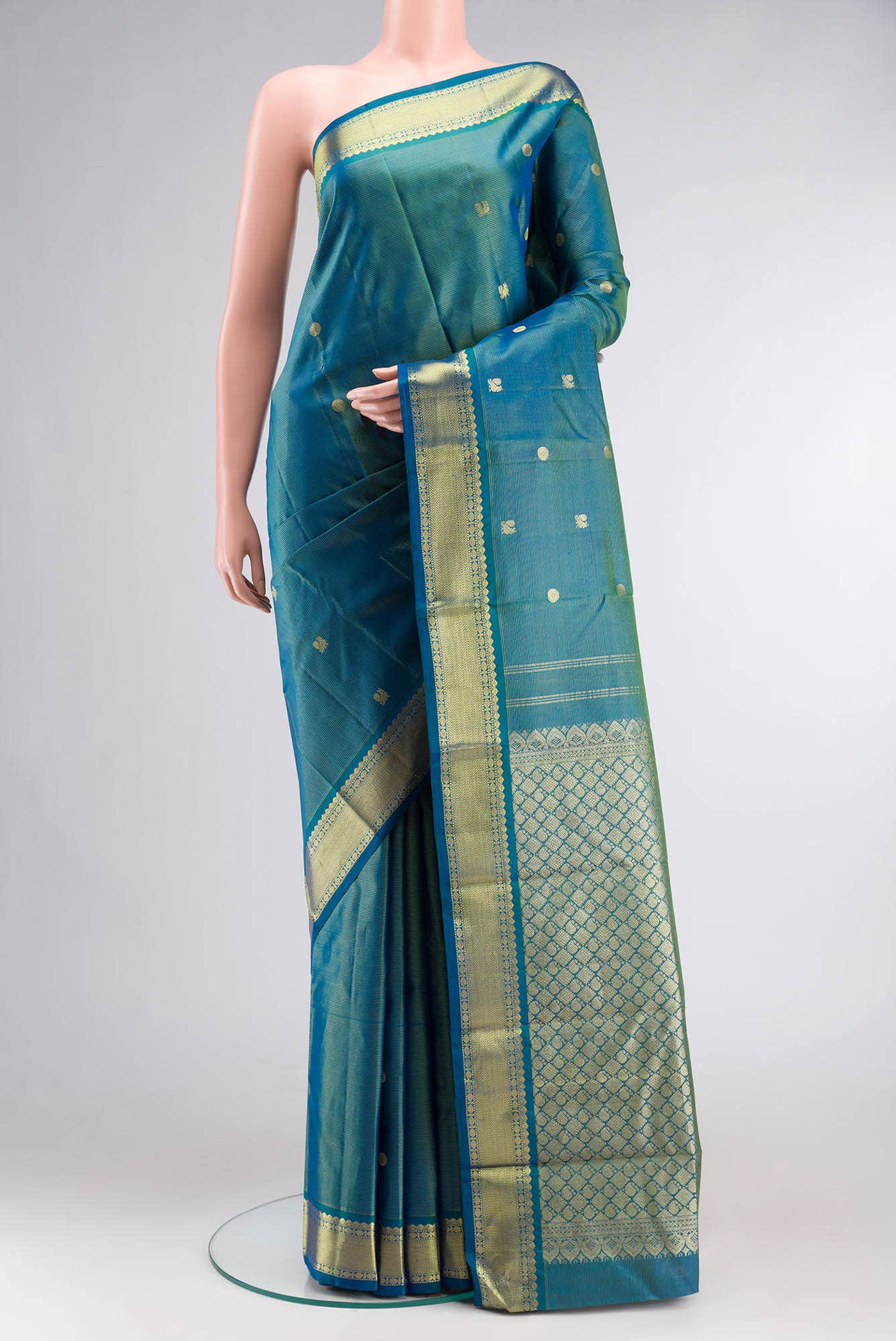 Blue Kanchipuram Silk Saree