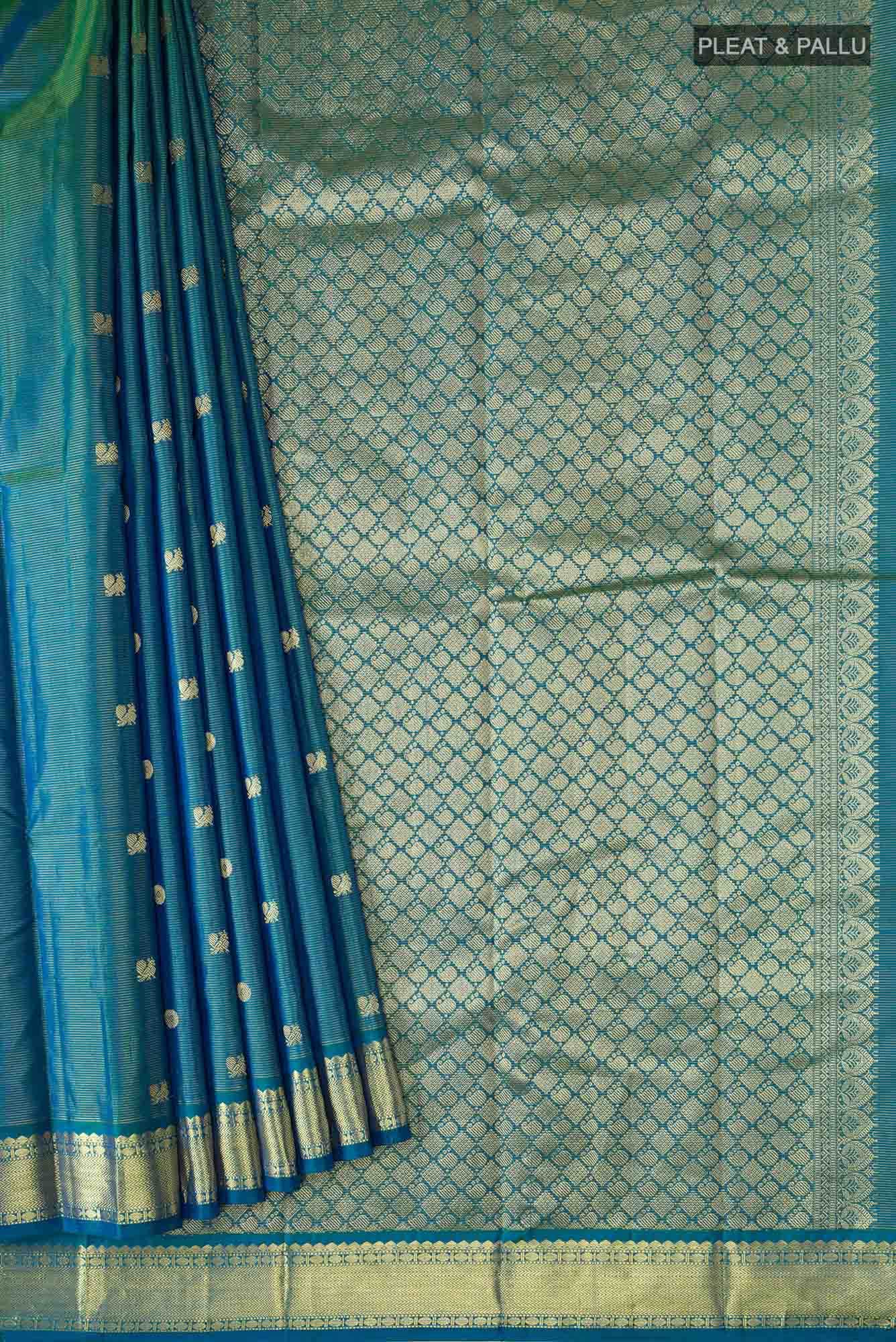 Blue Kanchipuram Silk Saree