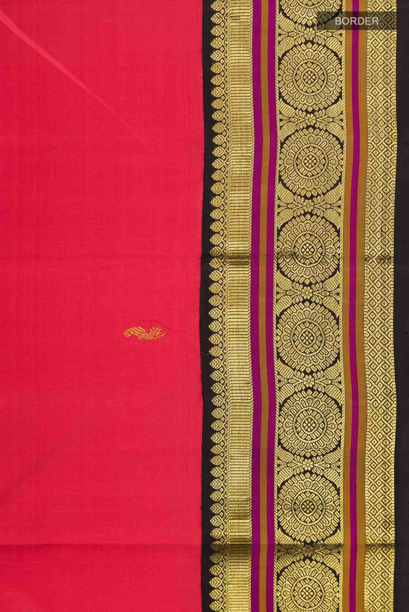 Coral Kanjivaram Silk Saree