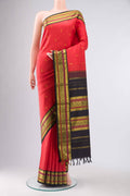 Coral Kanjivaram Silk Saree