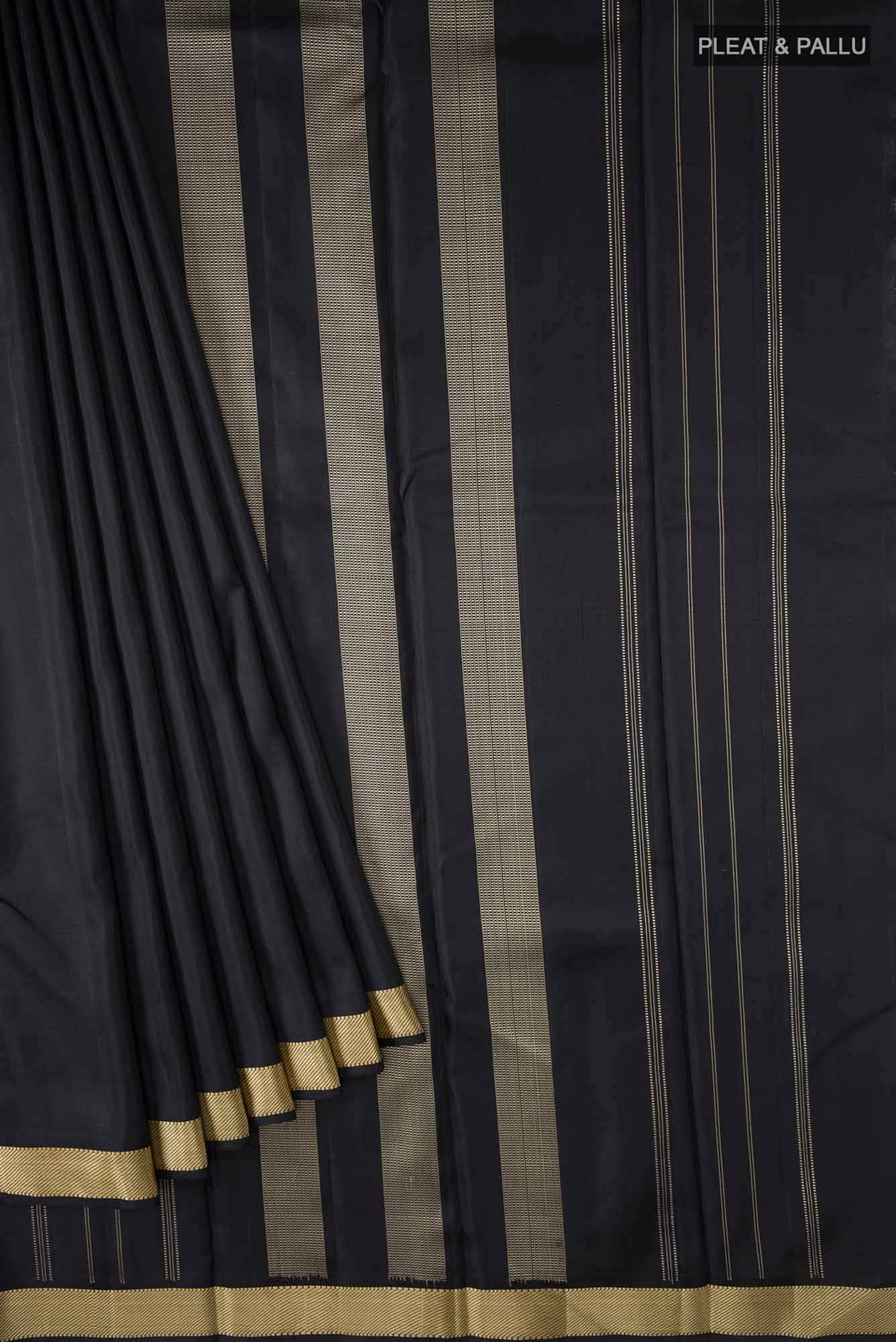 Black Kanchipuram Silk Saree