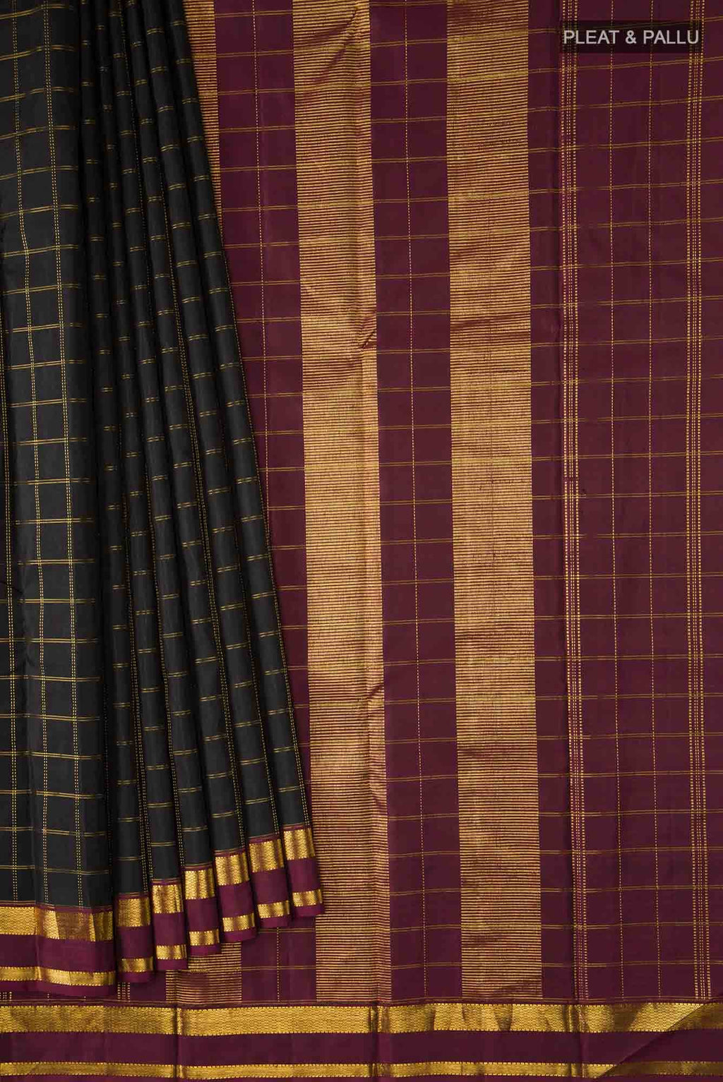 Black Kanchipuram Silk Saree