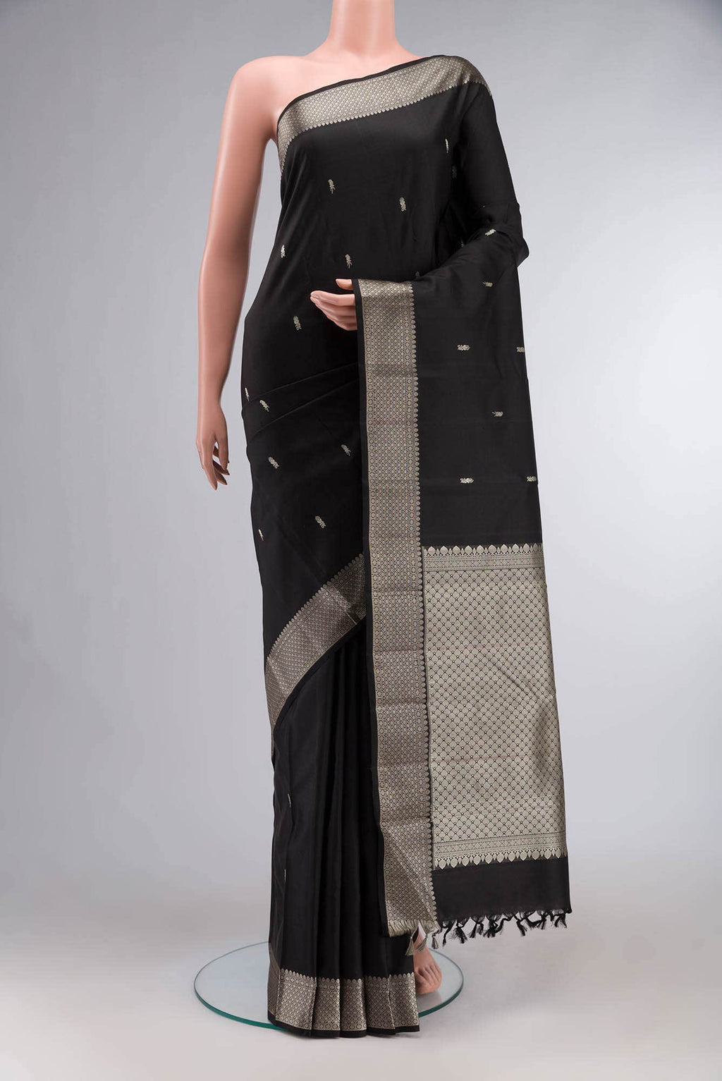 Black Kanchipuram Silk Saree
