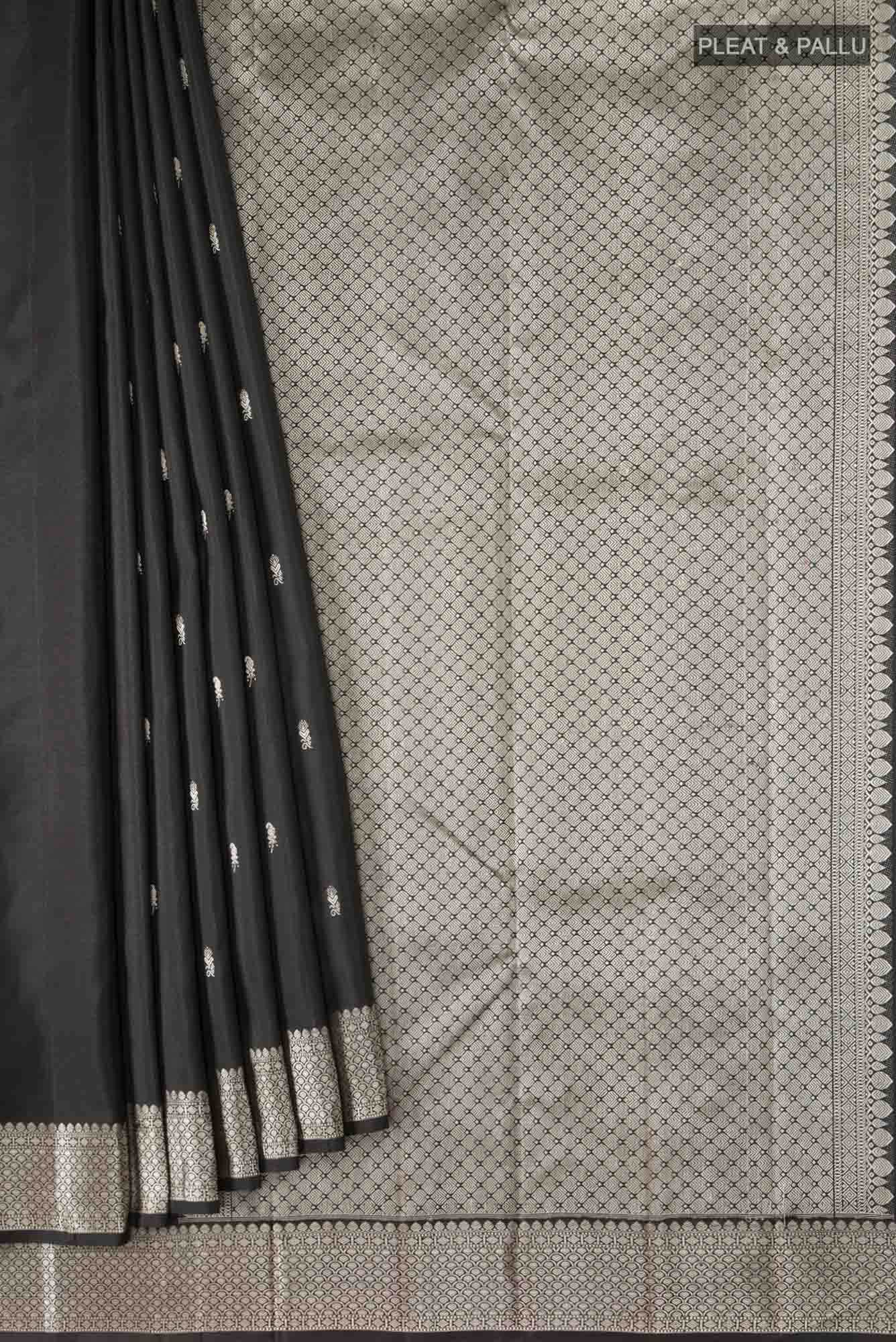 Black Kanchipuram Silk Saree