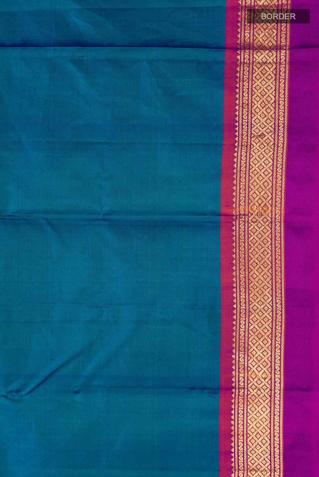 Blue Kanchipuram Silk Saree