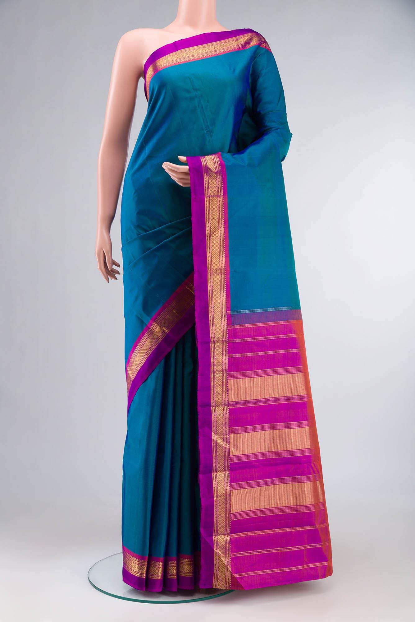 Blue Kanchipuram Silk Saree