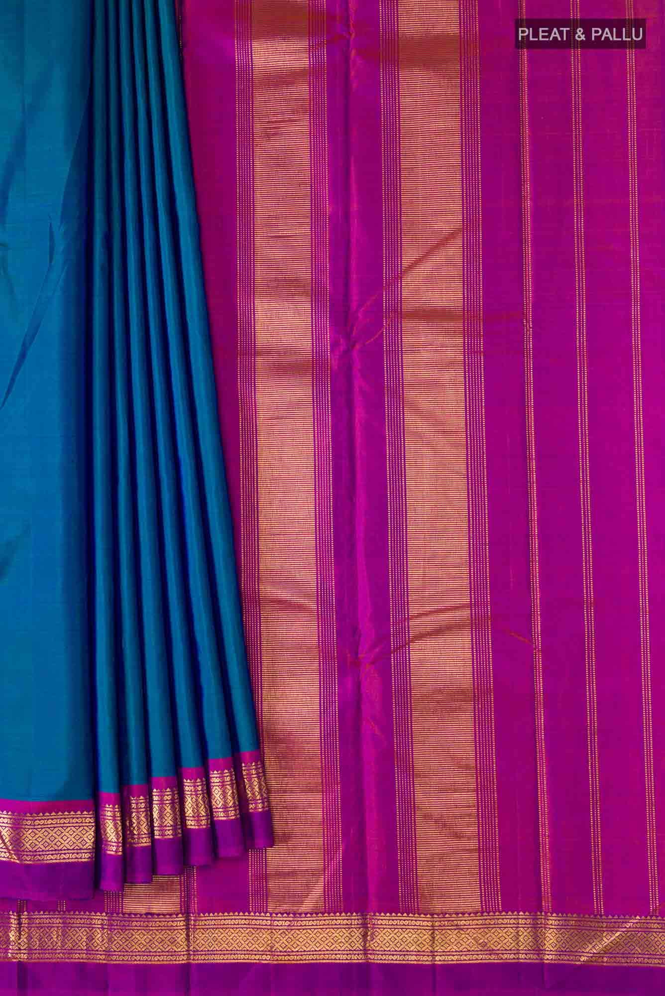 Blue Kanchipuram Silk Saree