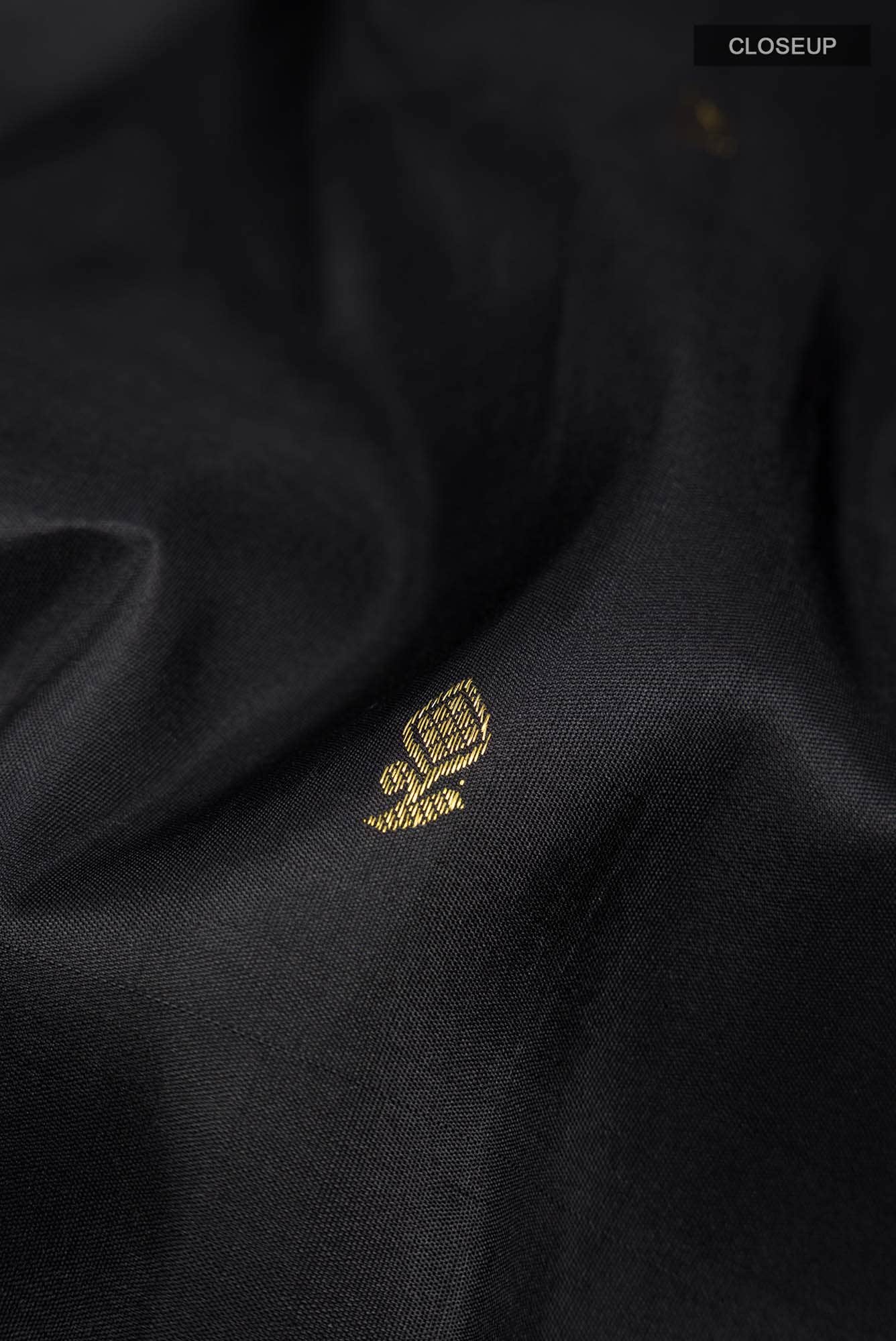 Black Kanchipuram Silk Saree