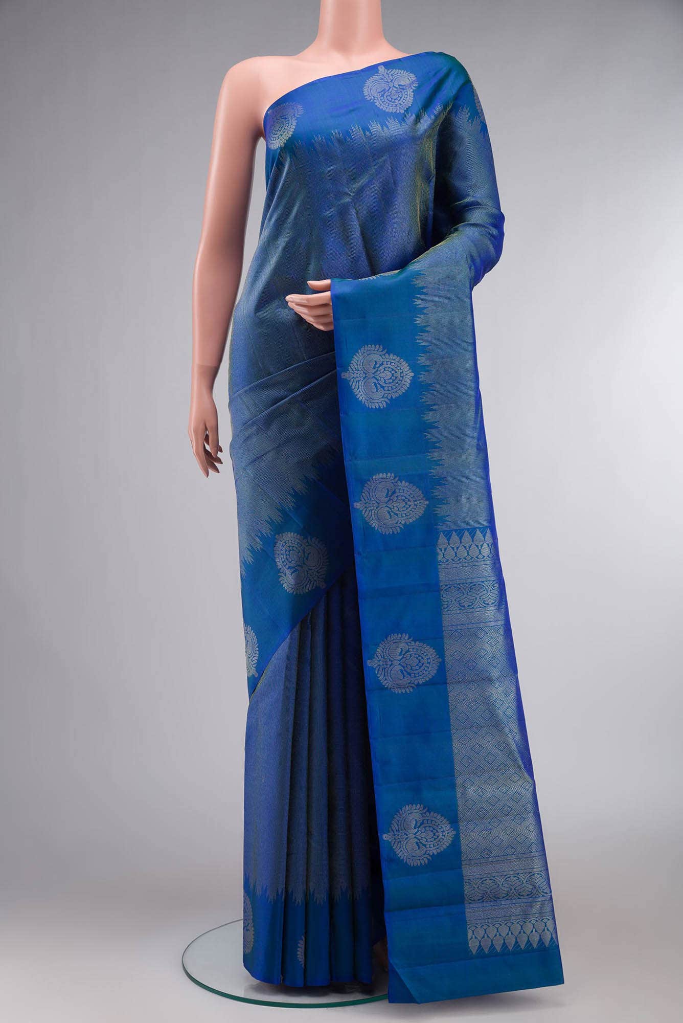 Blue Kanchipuram Silk Saree