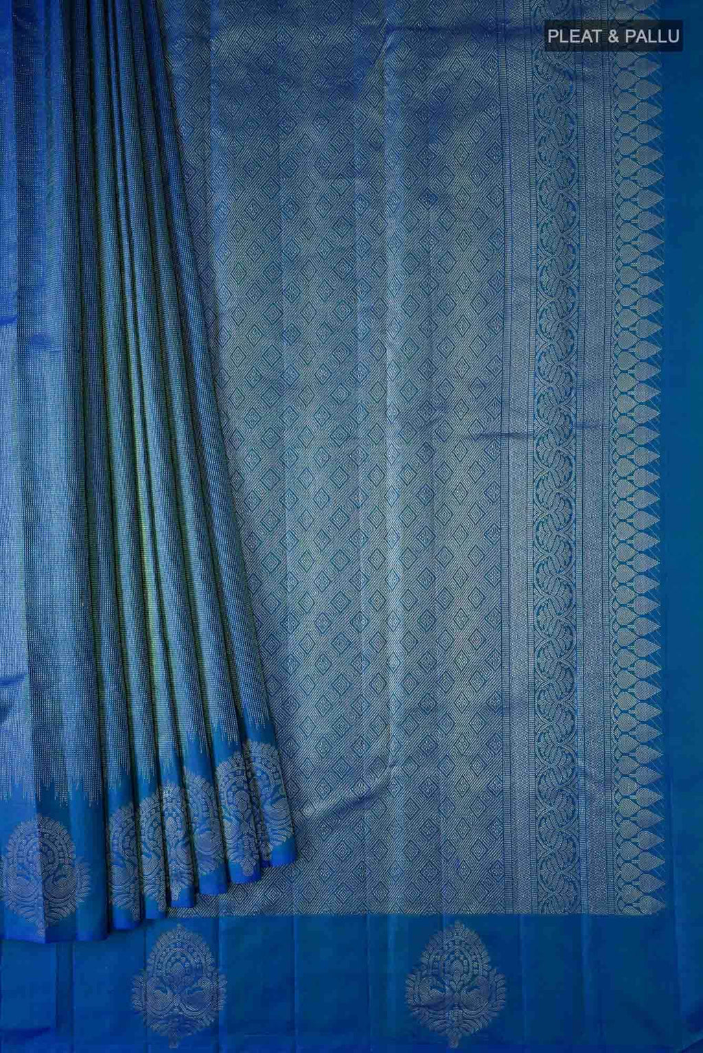 Blue Kanchipuram Silk Saree