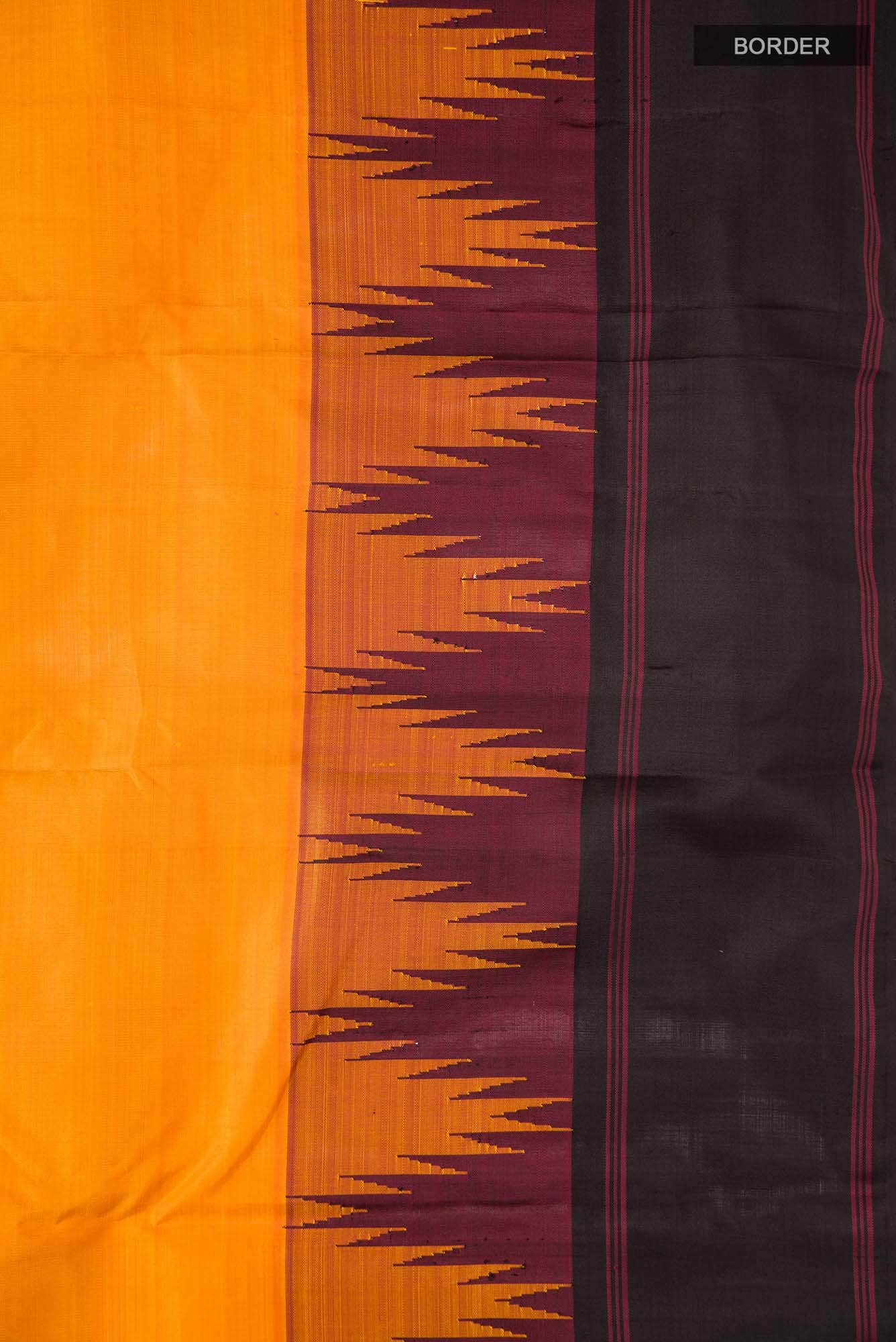 Yellow Kanchipuram Silk Saree