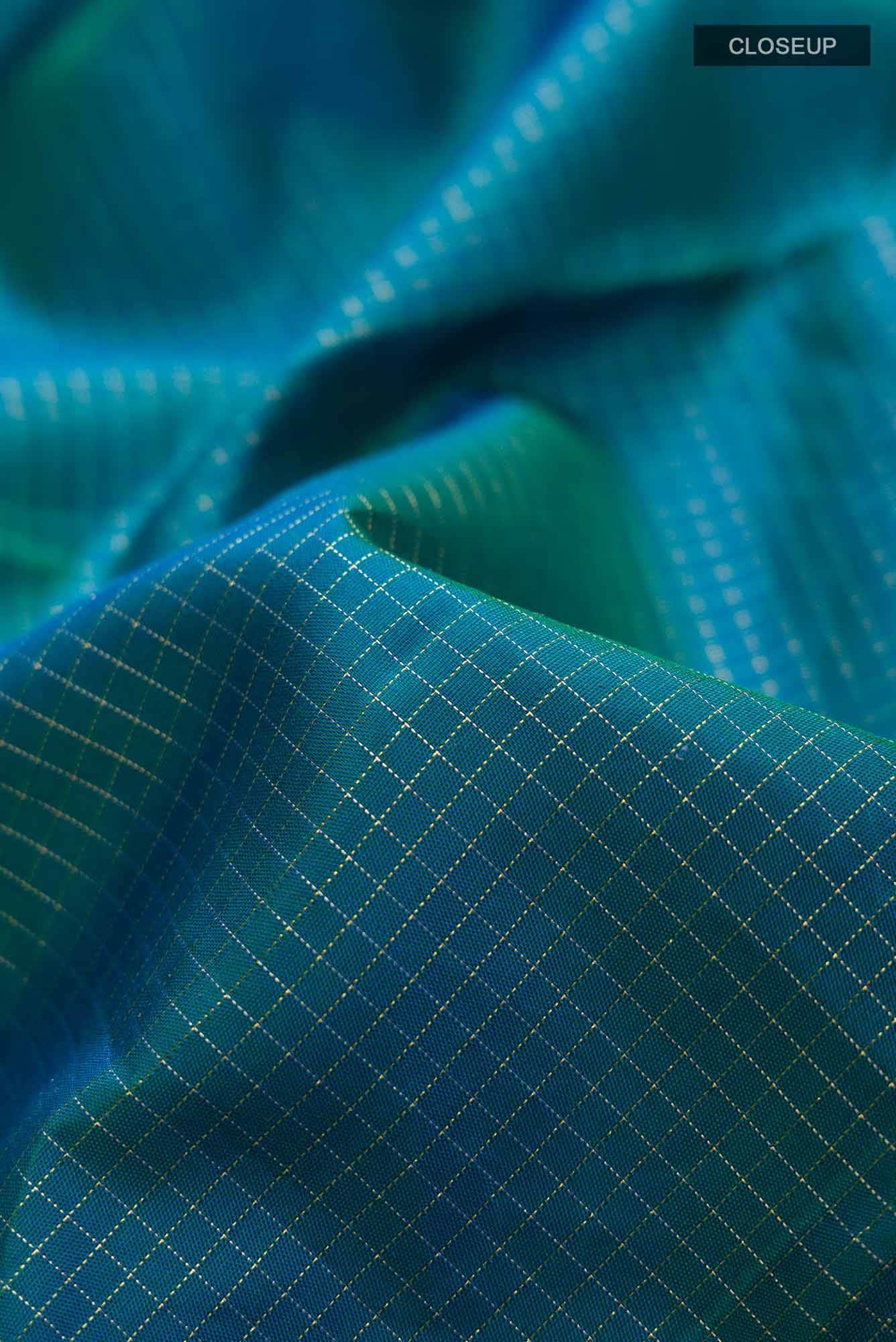 Blue Kanchipuram Silk Saree