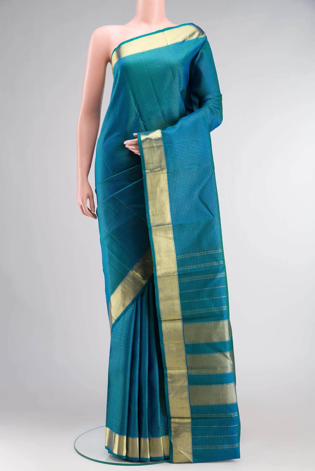 Blue Kanchipuram Silk Saree
