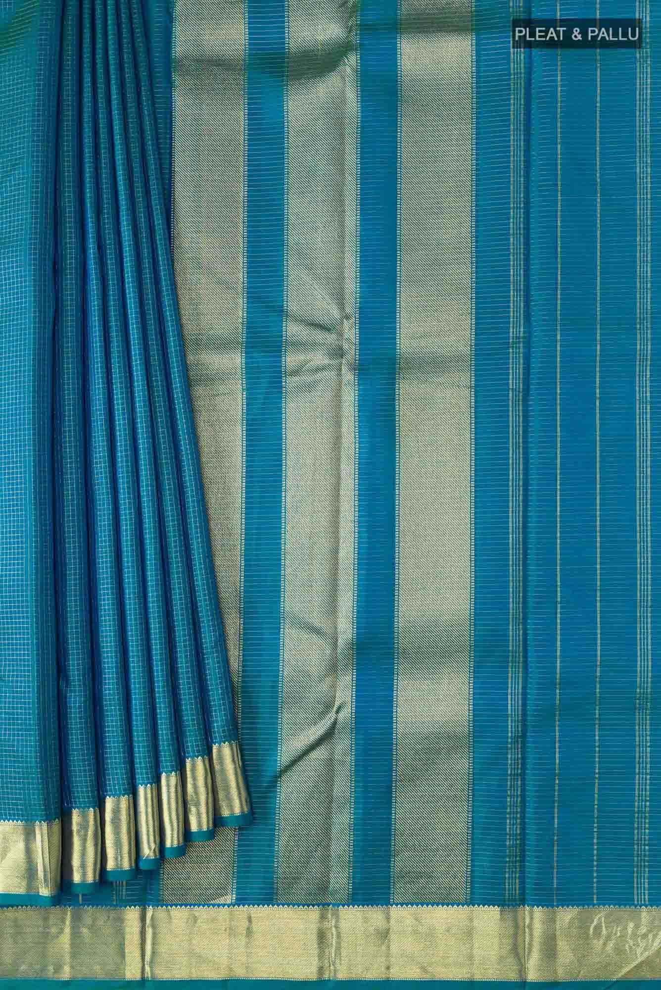 Blue Kanchipuram Silk Saree
