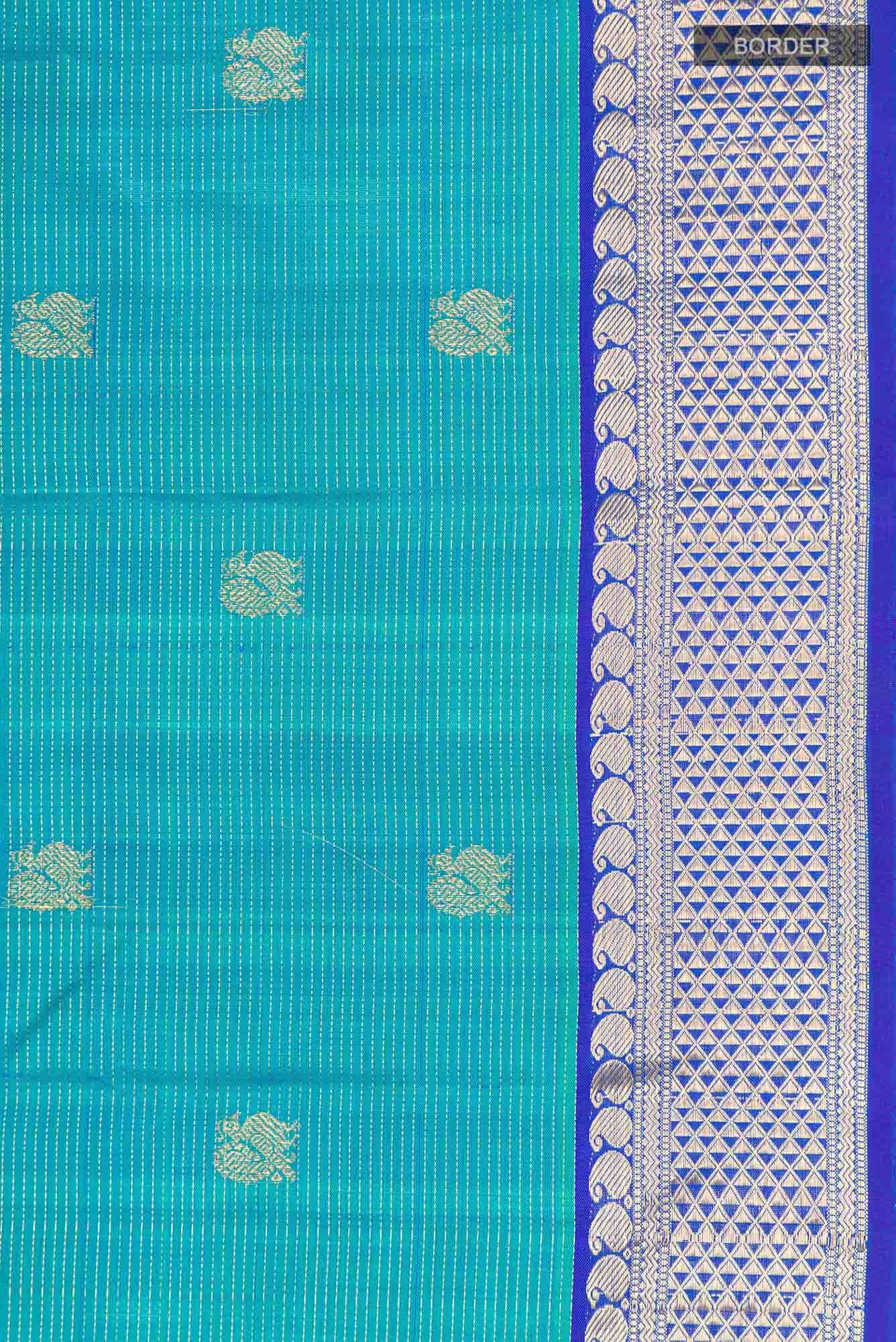 Blue Kanchipuram Silk Saree