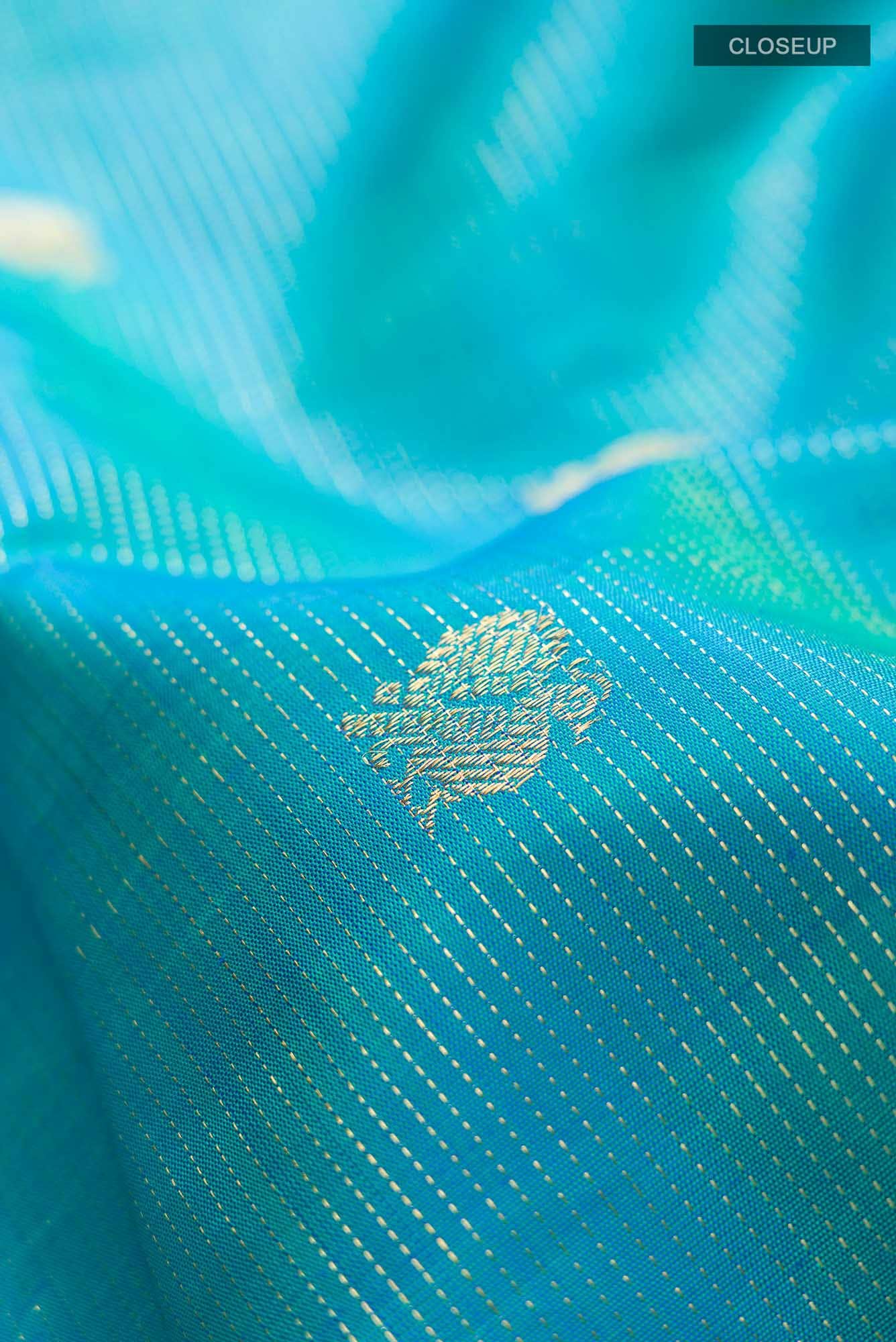 Blue Kanchipuram Silk Saree