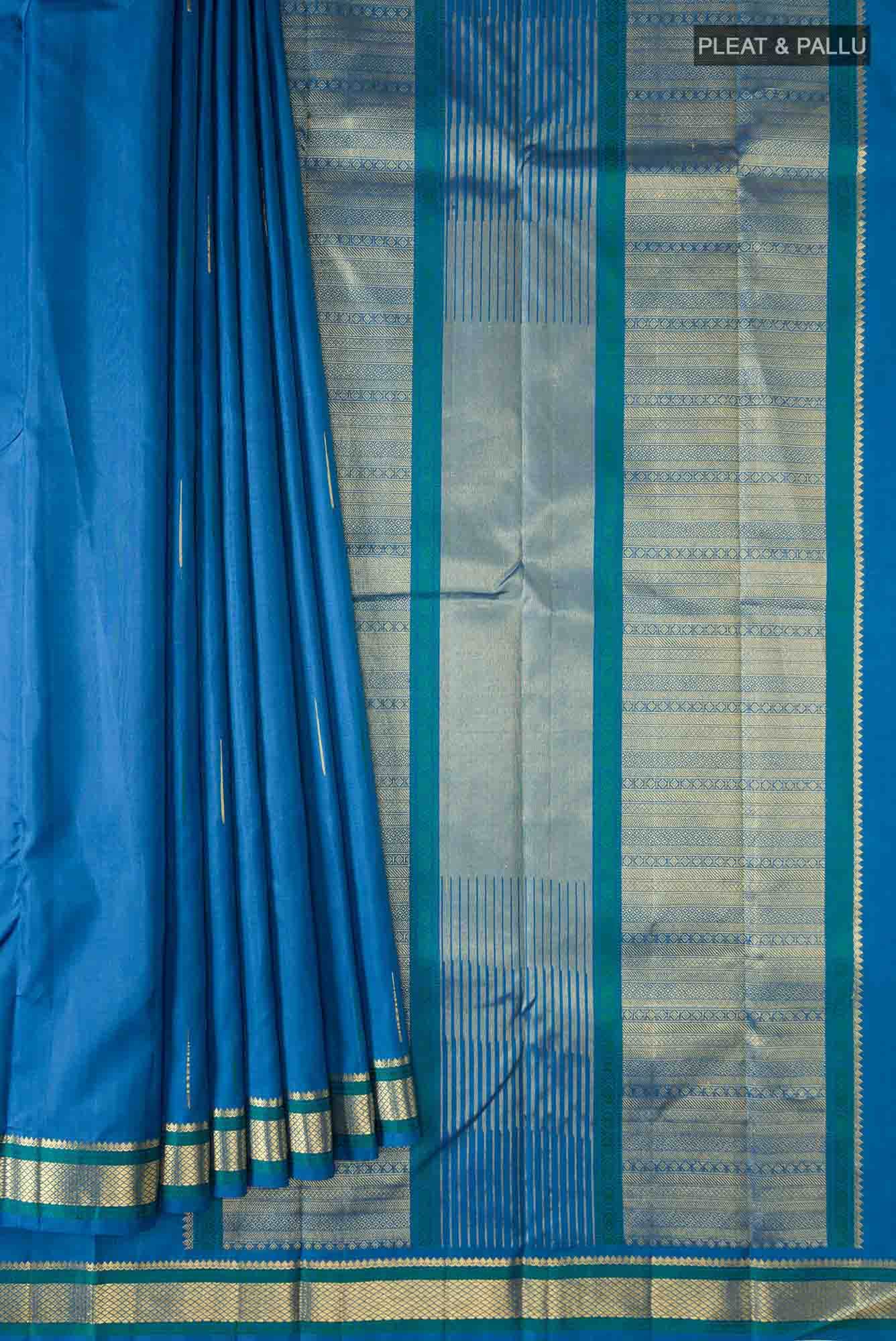 Blue Kanchipuram Silk Saree