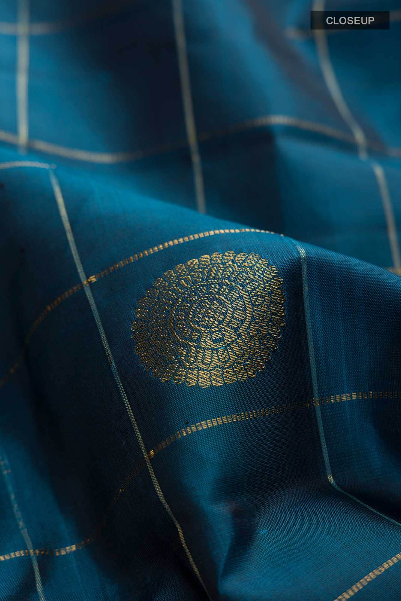 Blue Kanchipuram Silk Saree