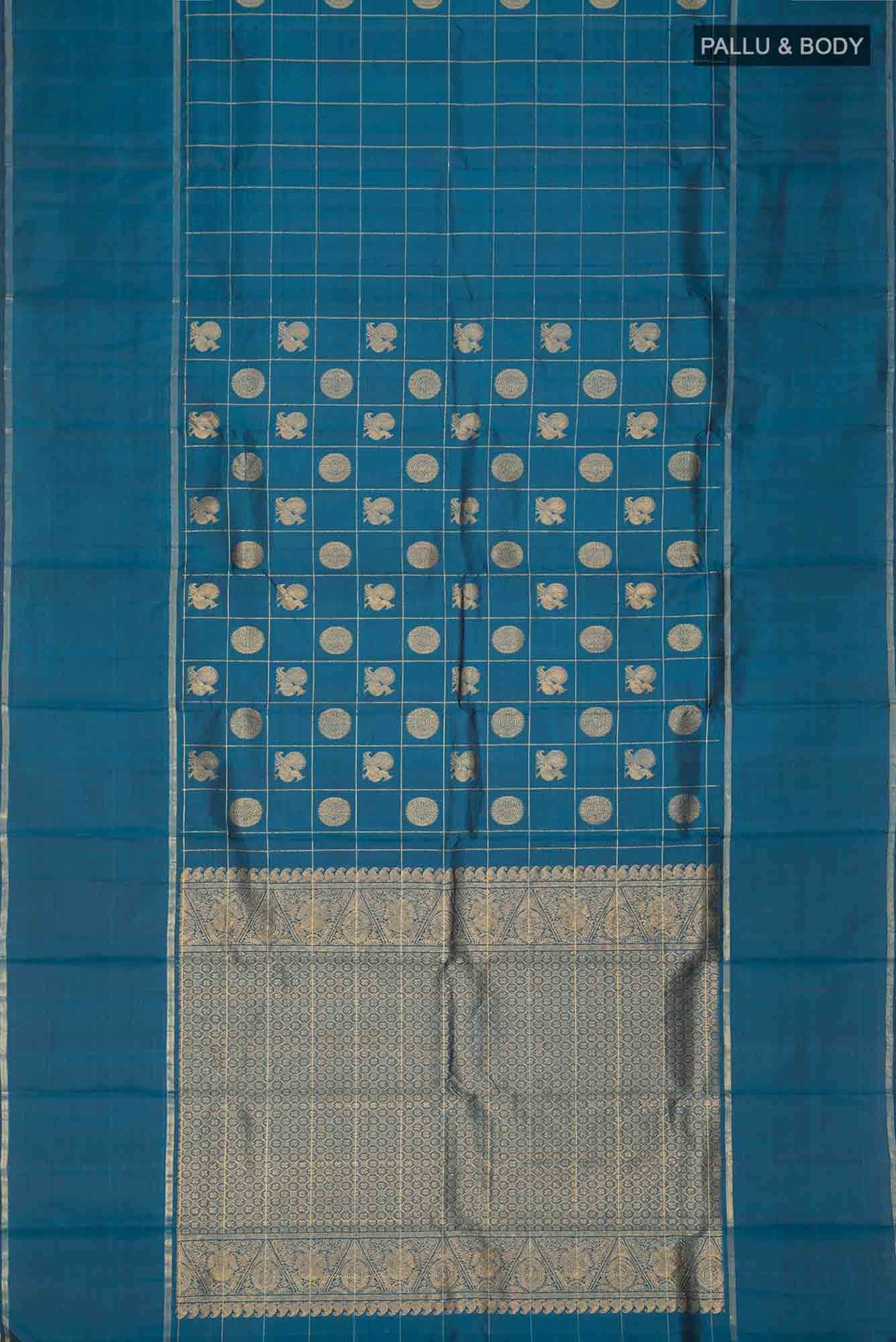 Blue Kanchipuram Silk Saree