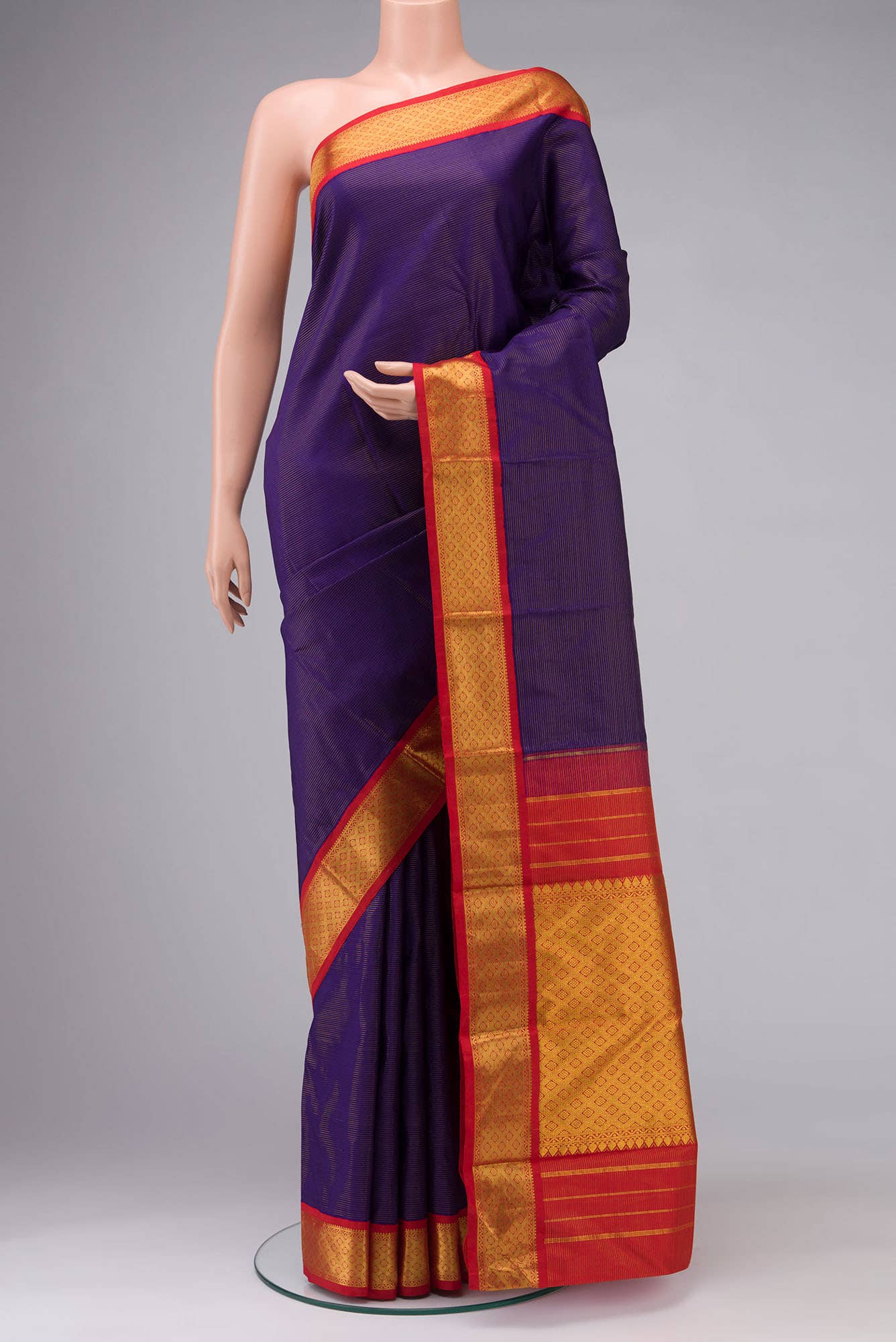 Blue Kanchipuram Silk Saree