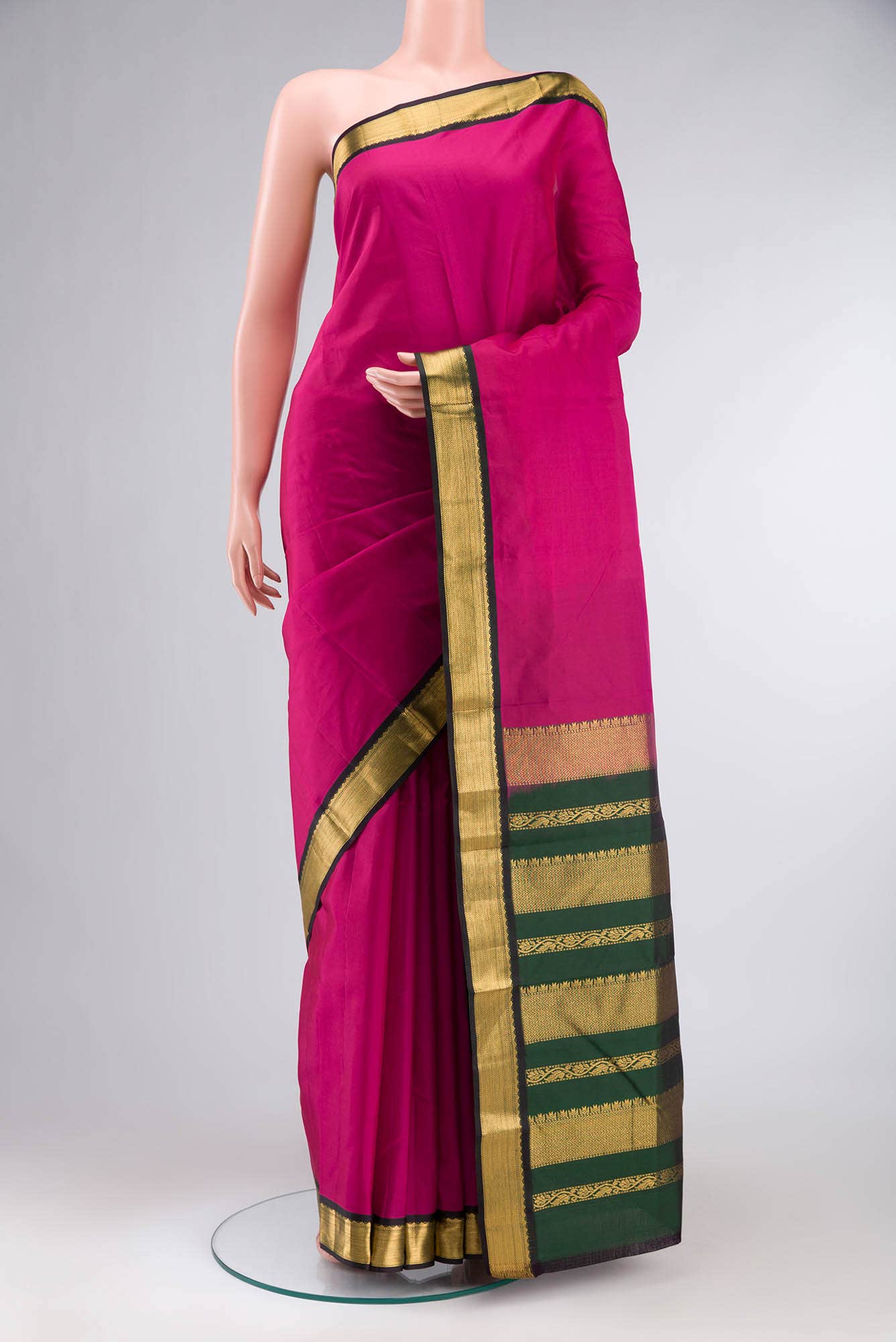 Pink Kanchipuram Silk Saree