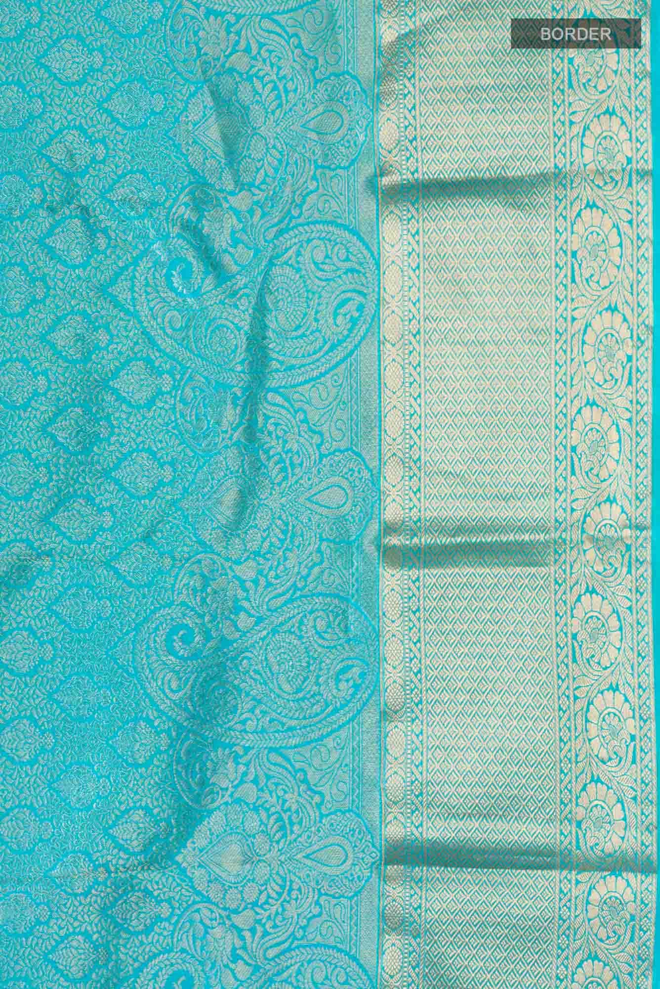 Blue Kanchipuram Silk Saree