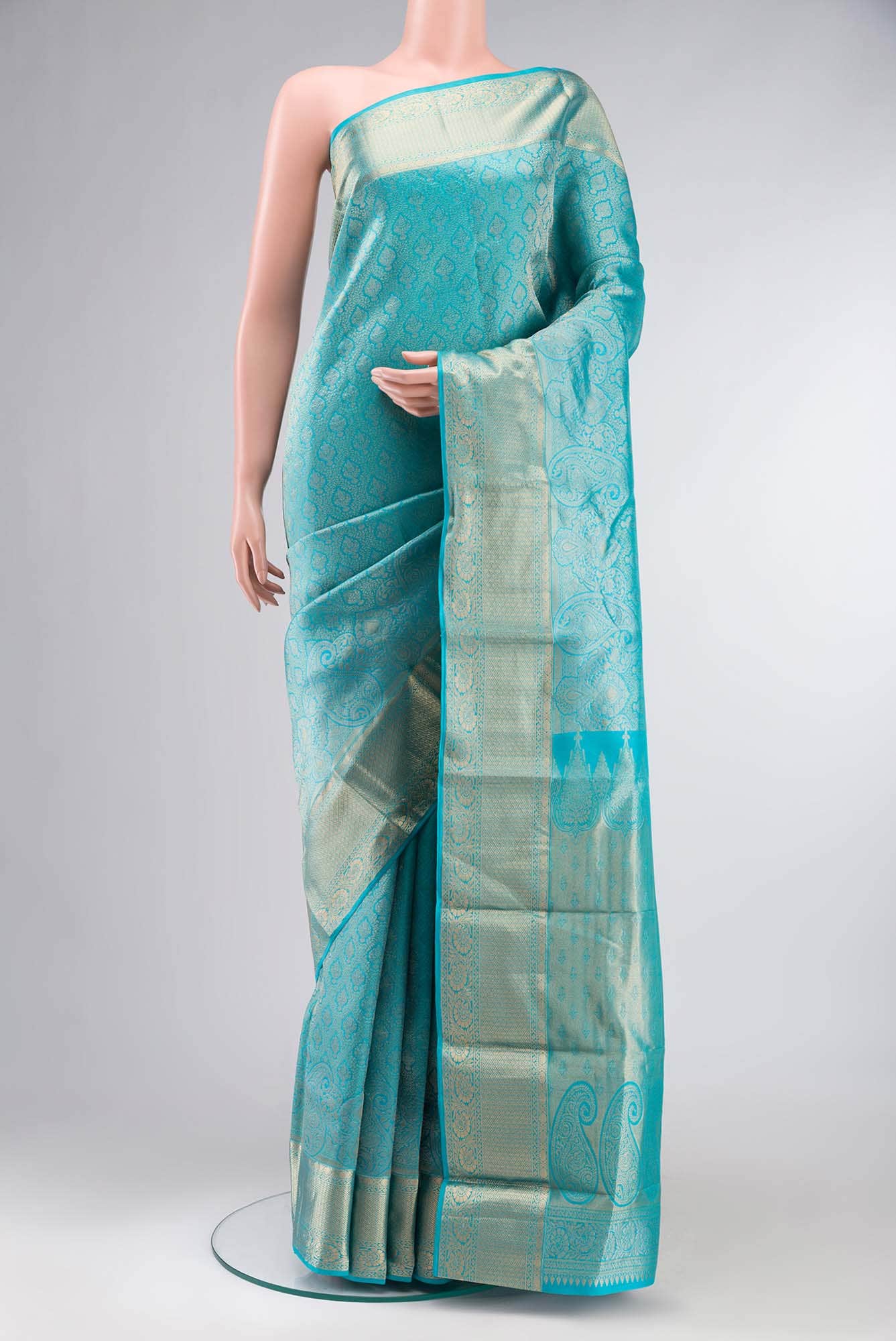 Blue Kanchipuram Silk Saree