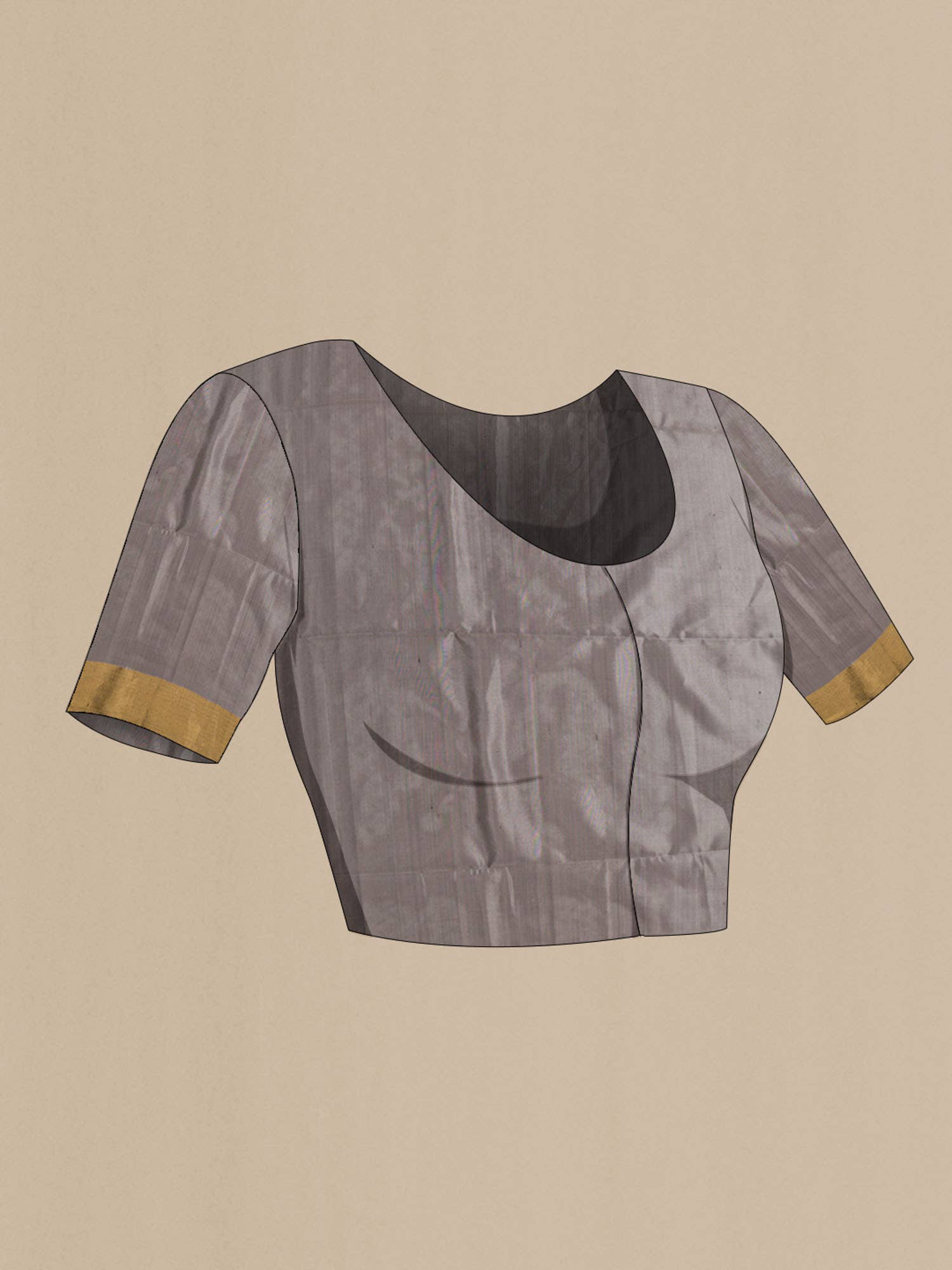 Grey Soft Silk Saree