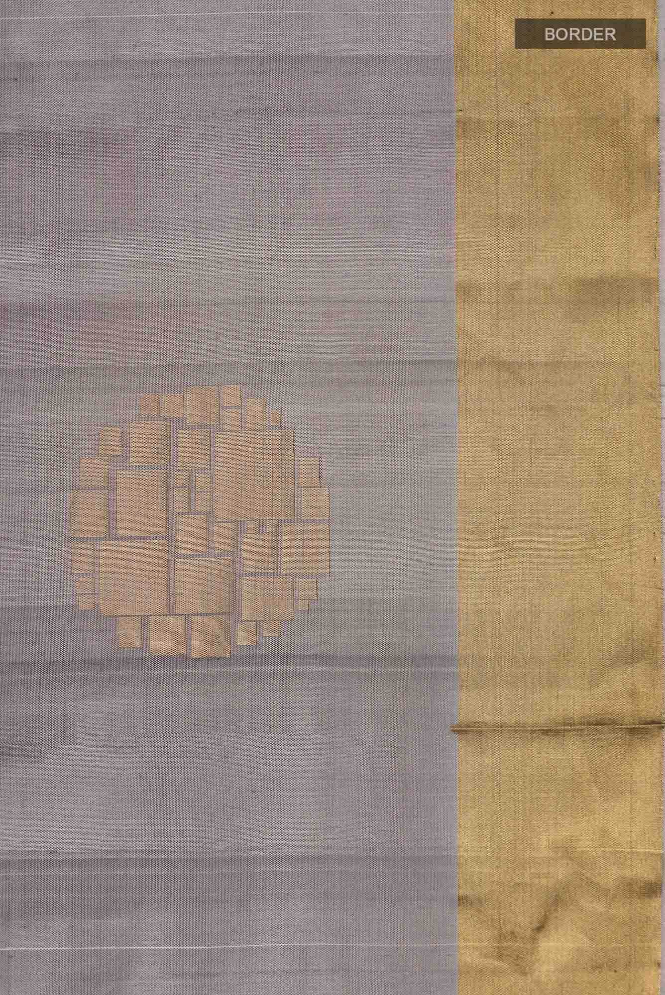 Grey Soft Silk Saree
