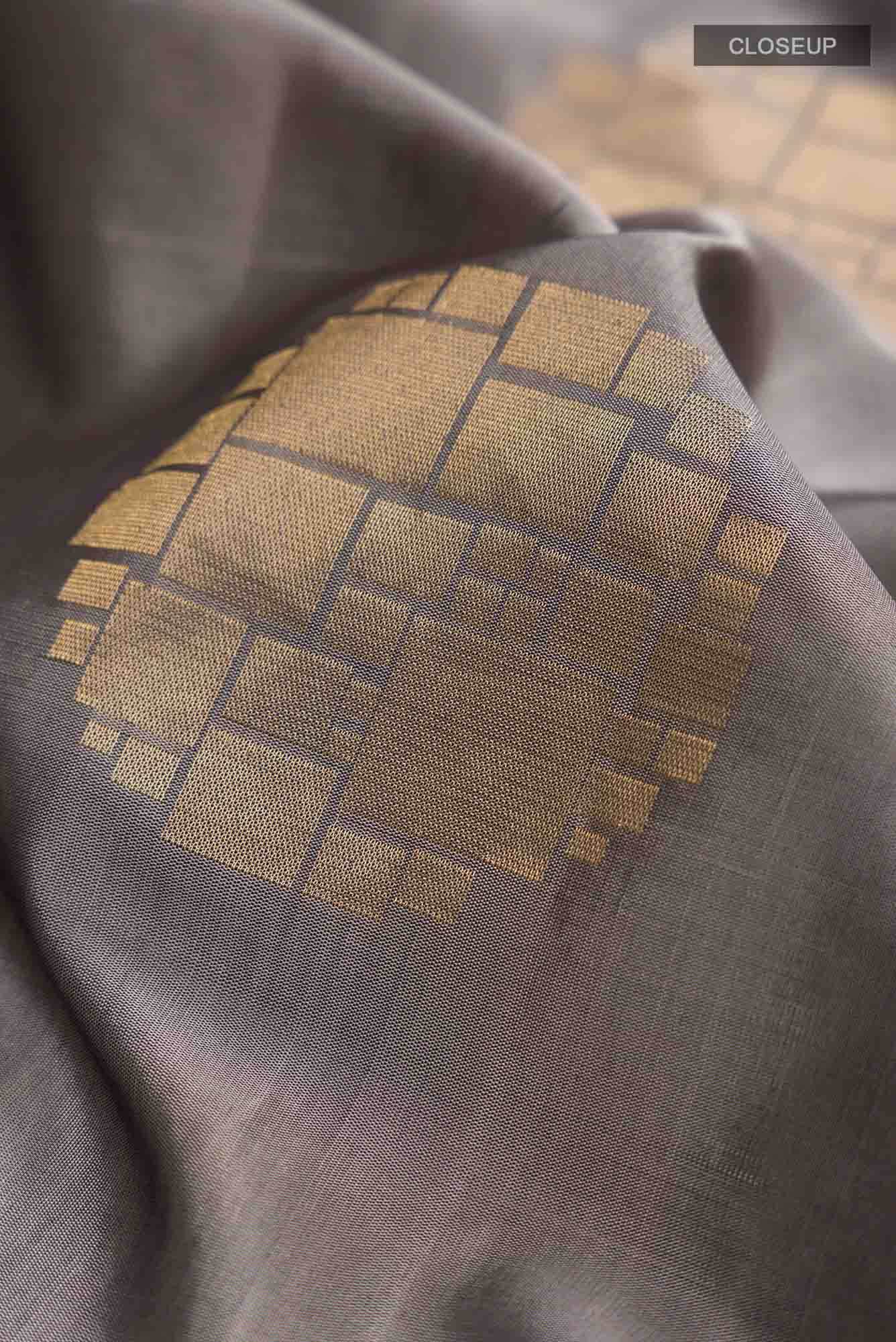 Grey Soft Silk Saree